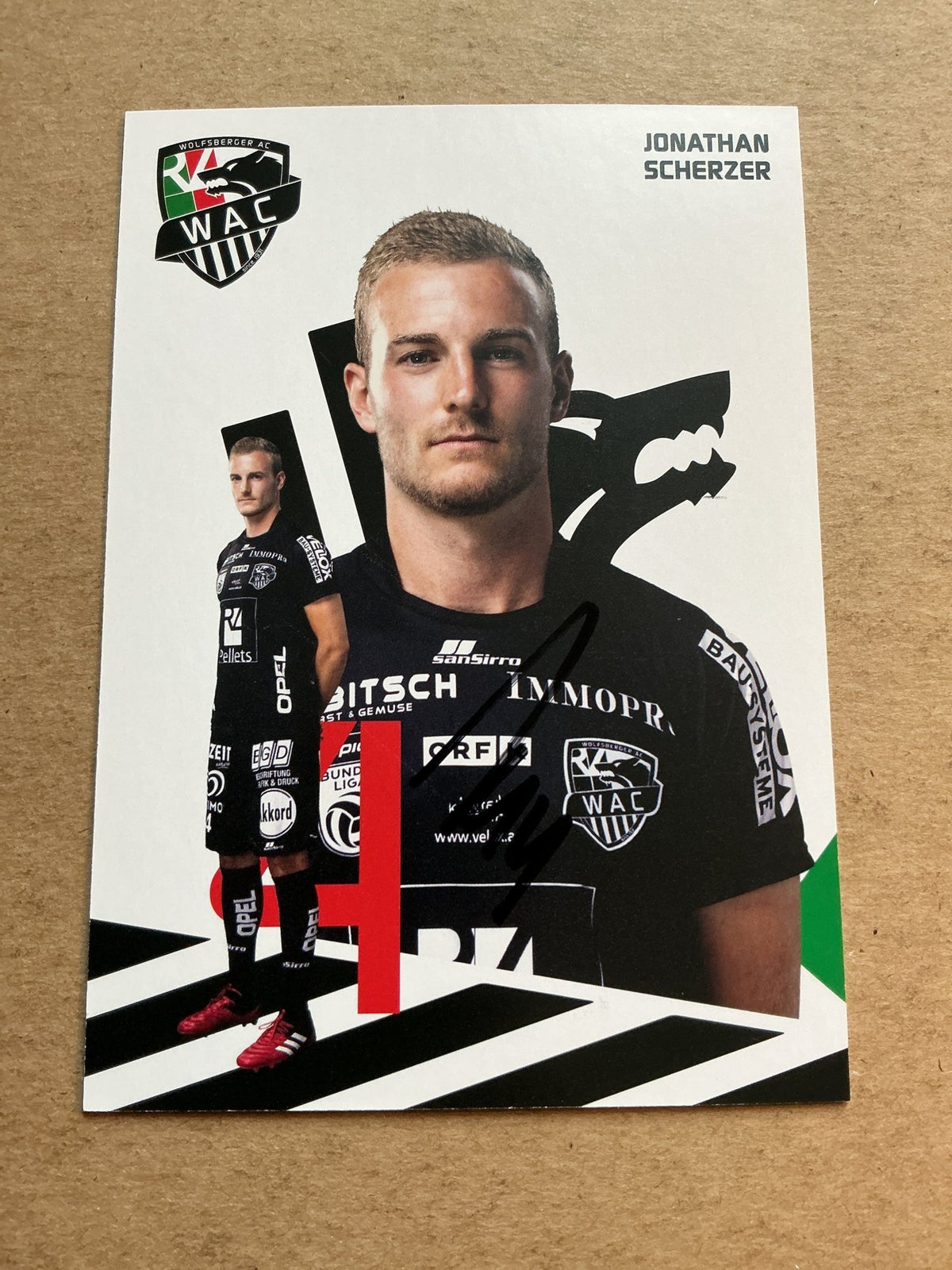 Jonathan Scherzer, Austria 🇦🇹 Wolfsberger AC 2020/21 hand signed - Autographs-World