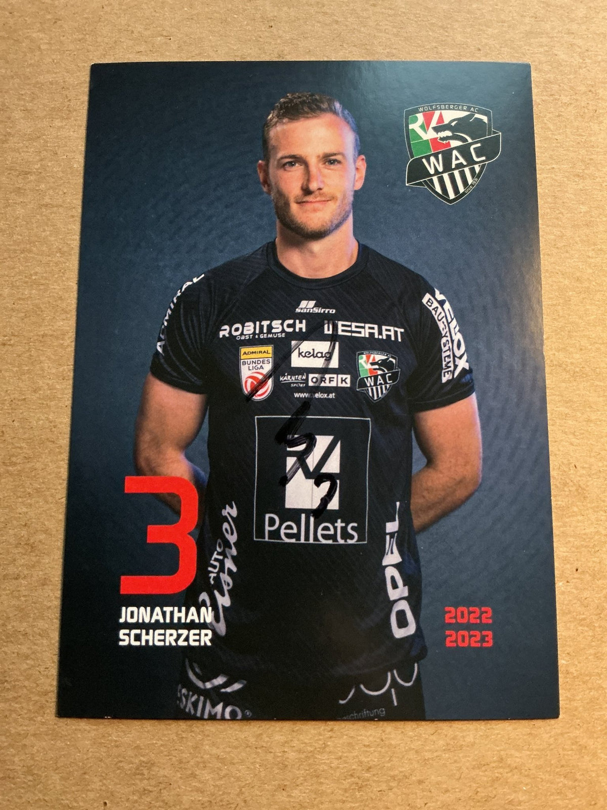 Jonathan Scherzer, Austria 🇦🇹 Wolfsberger AC 2022/23 hand signed - Autographs-World