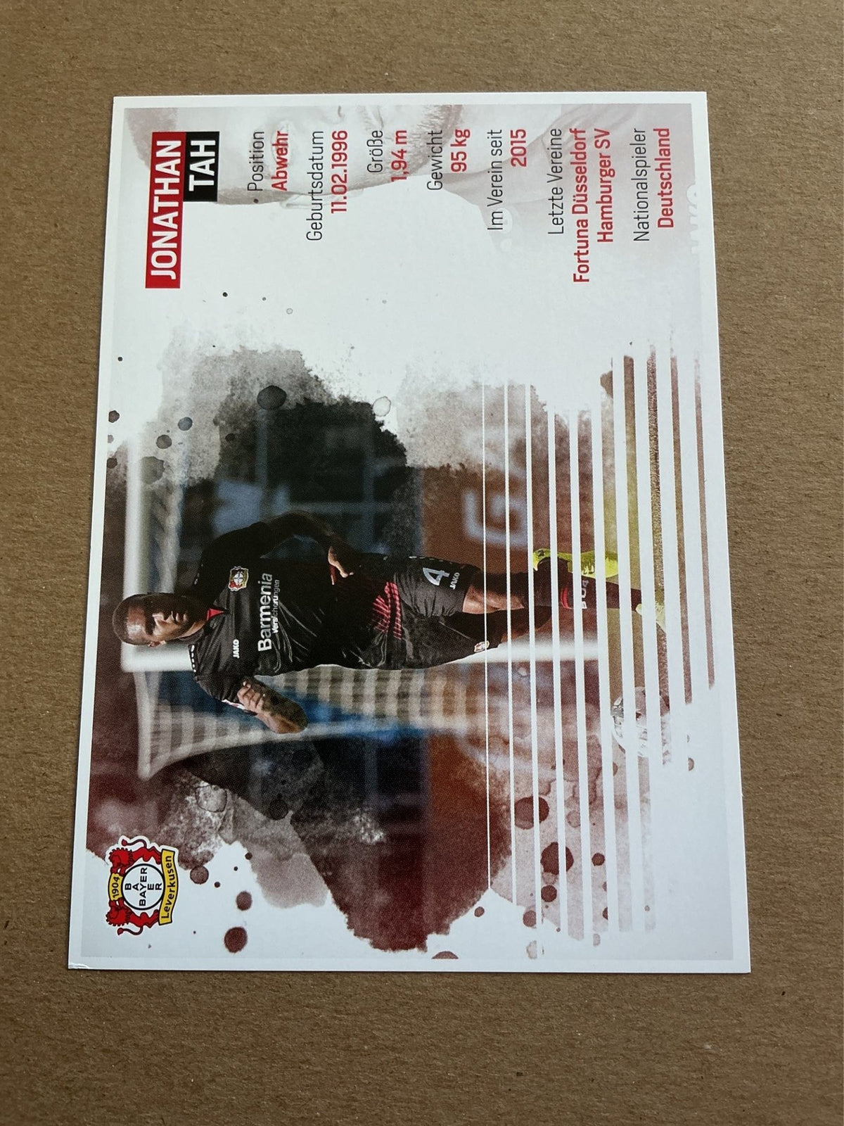 Jonathan Tah, Germany 🇩🇪 Bayer 04 Leverkusen 2017/18 hand signed - Autographs-World