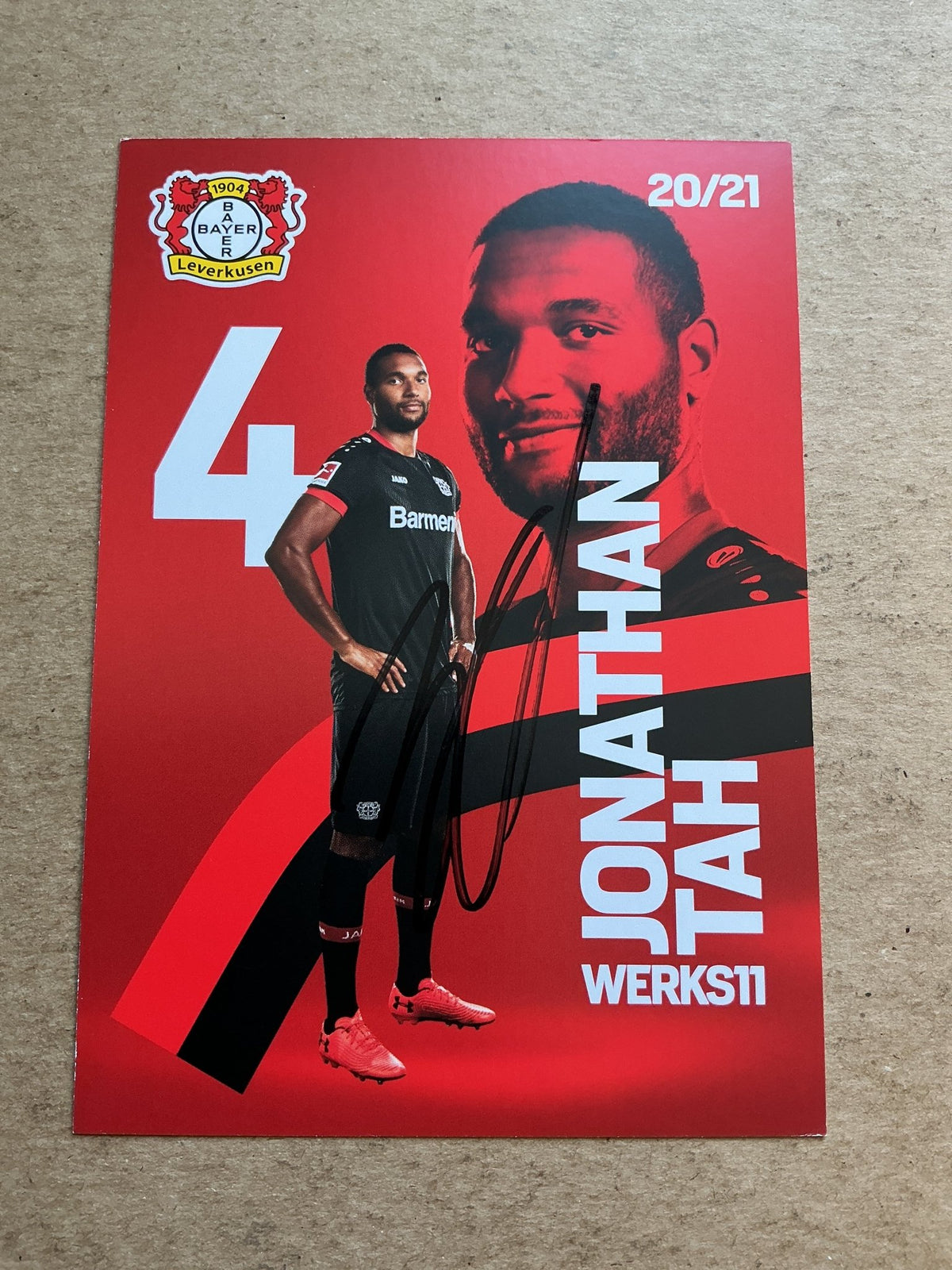 Jonathan Tah, Germany 🇩🇪 Bayer 04 Leverkusen 2020/21 hand signed - Autographs-World
