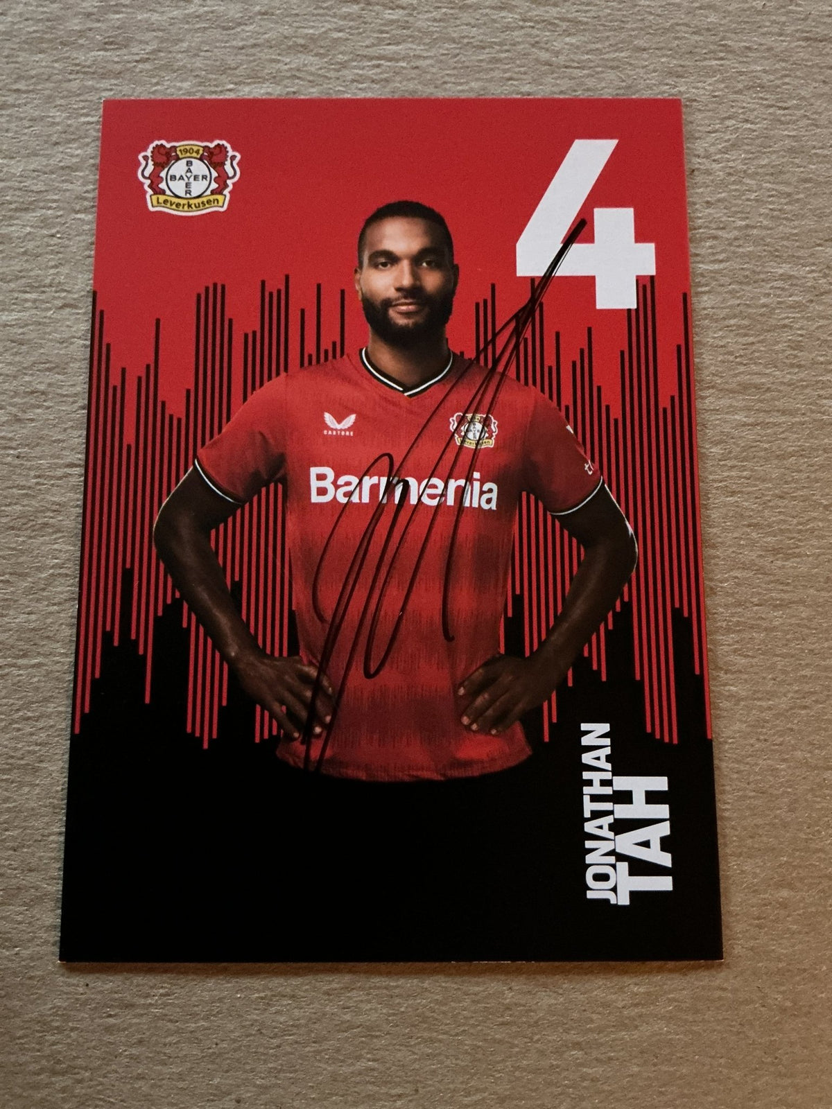 Jonathan Tah, Germany 🇩🇪 Bayer 04 Leverkusen 2022/23 hand signed - Autographs-World