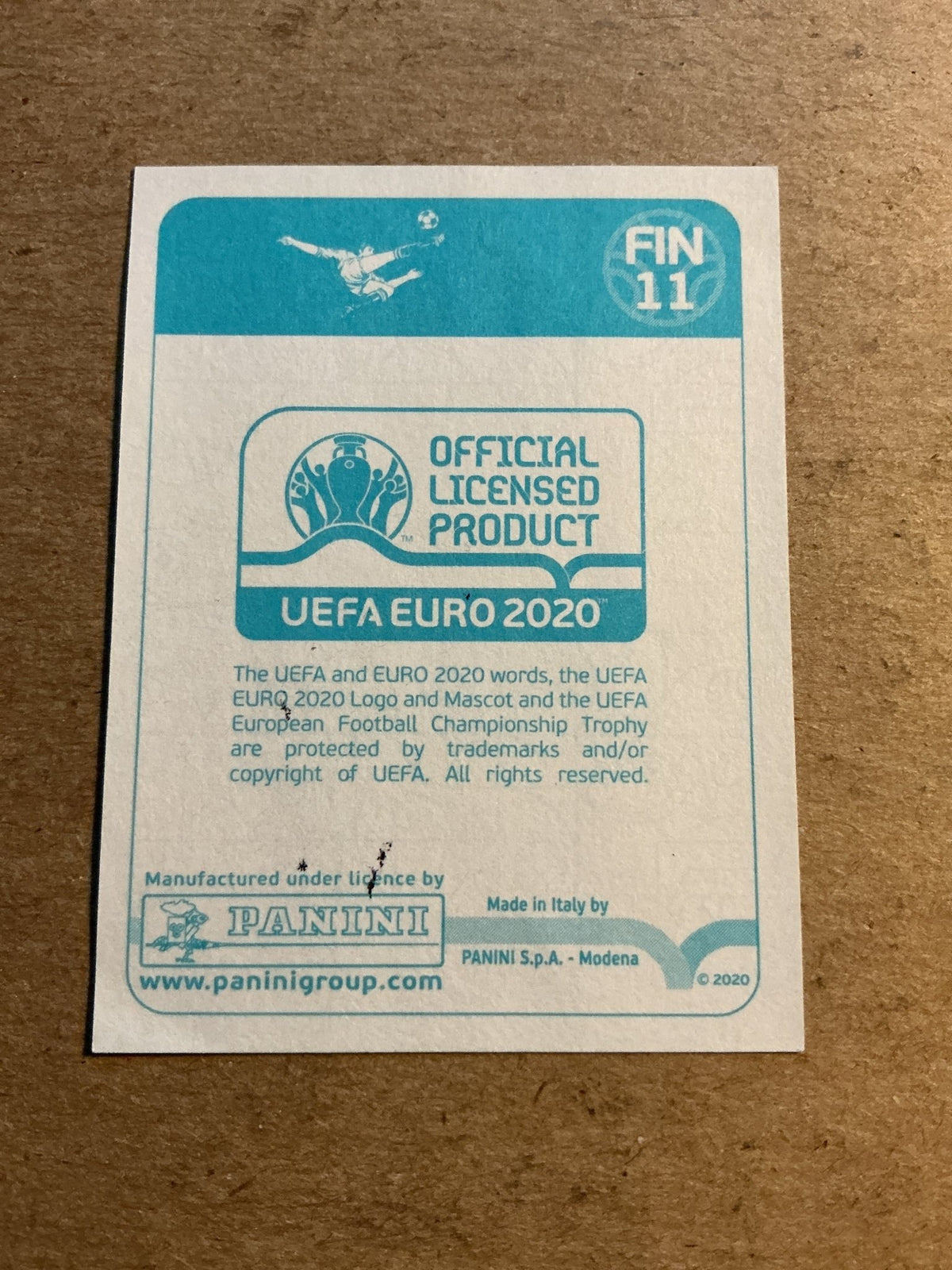 Joona Toivio, Finland 🇫🇮 UEFA Euro 2020 Panini hand signed - Autographs-World