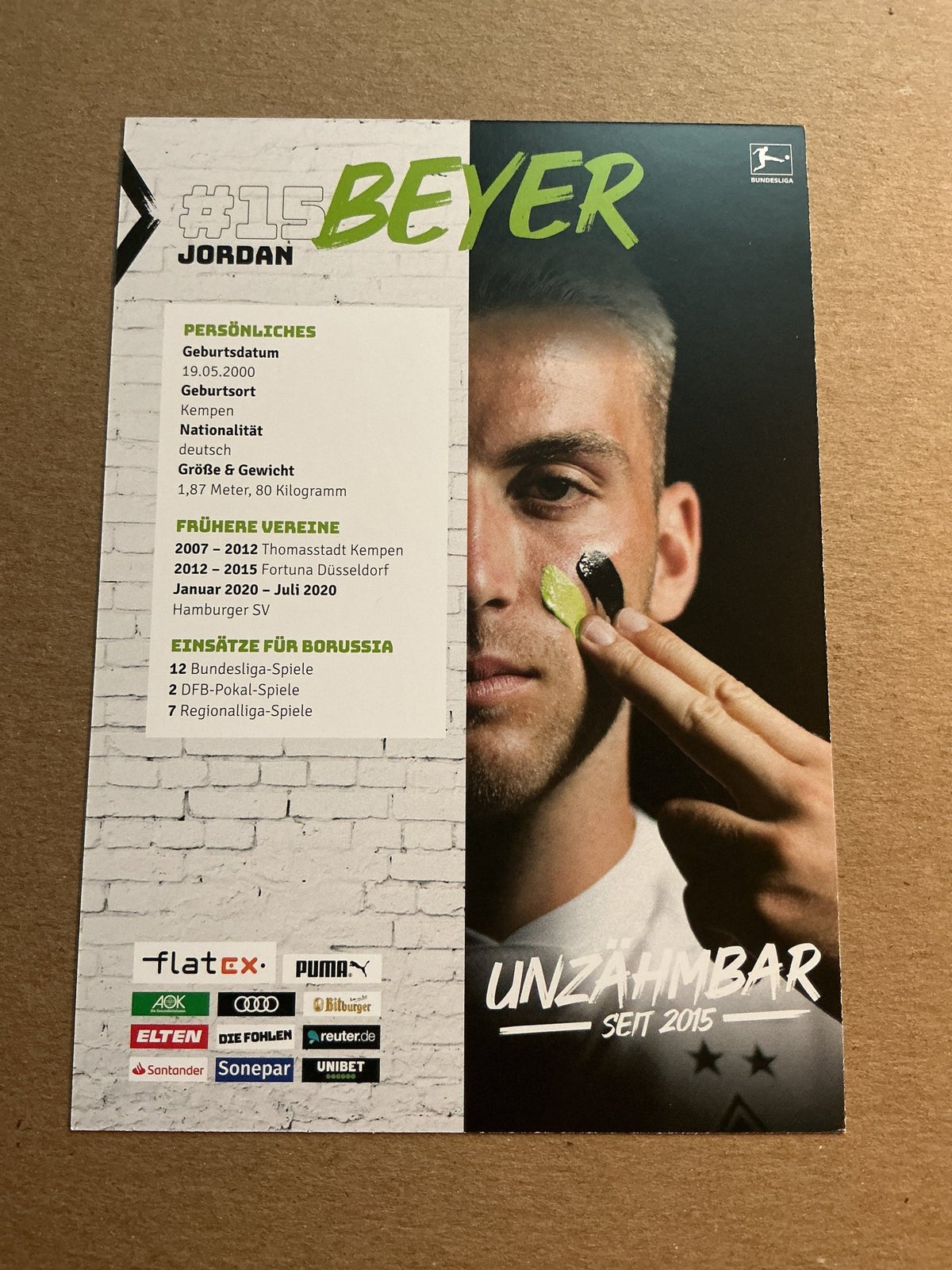 Jordan Beyer, Germany 🇩🇪 Borussia Mönchengladbach 2020/21 hand signed - Autographs-World