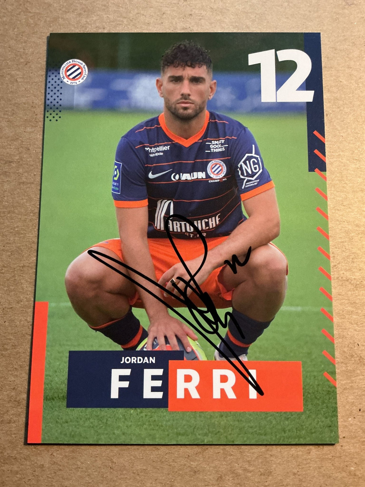 Jordan Ferri, France 🇫🇷 Montpellier HSC 2021/22 hand signed - Autographs-World