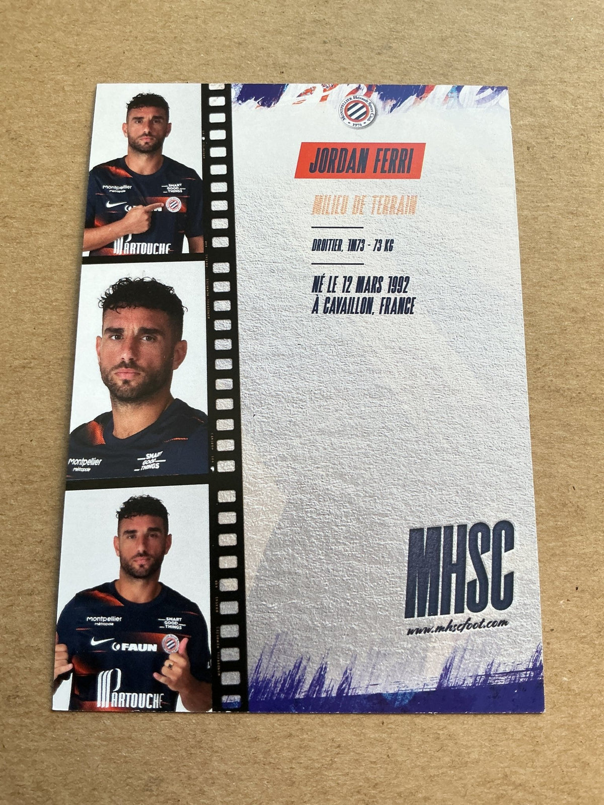 Jordan Ferri, France 🇫🇷 Montpellier HSC 2022/23 hand signed - Autographs-World
