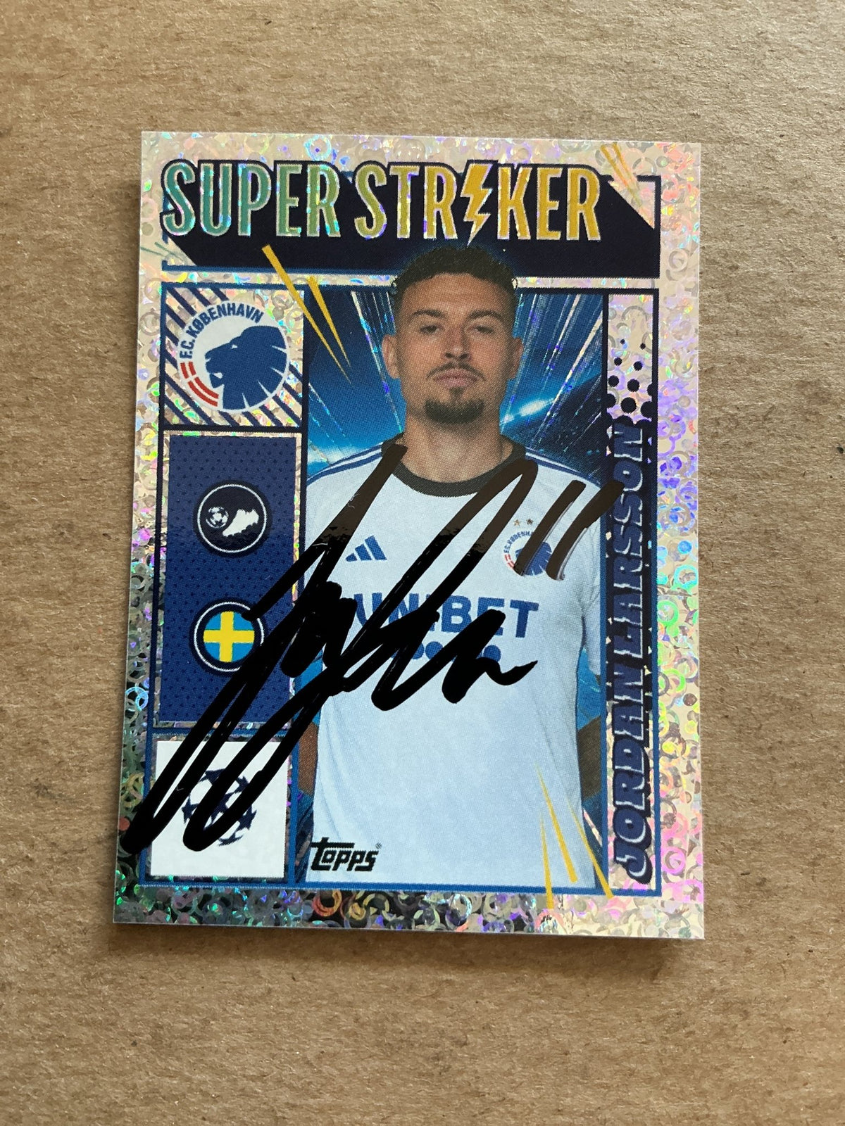 Jordan Larsson, Sweden 🇸🇪 FC Copenhagen 2023/24 Topps hand signed - Autographs-World