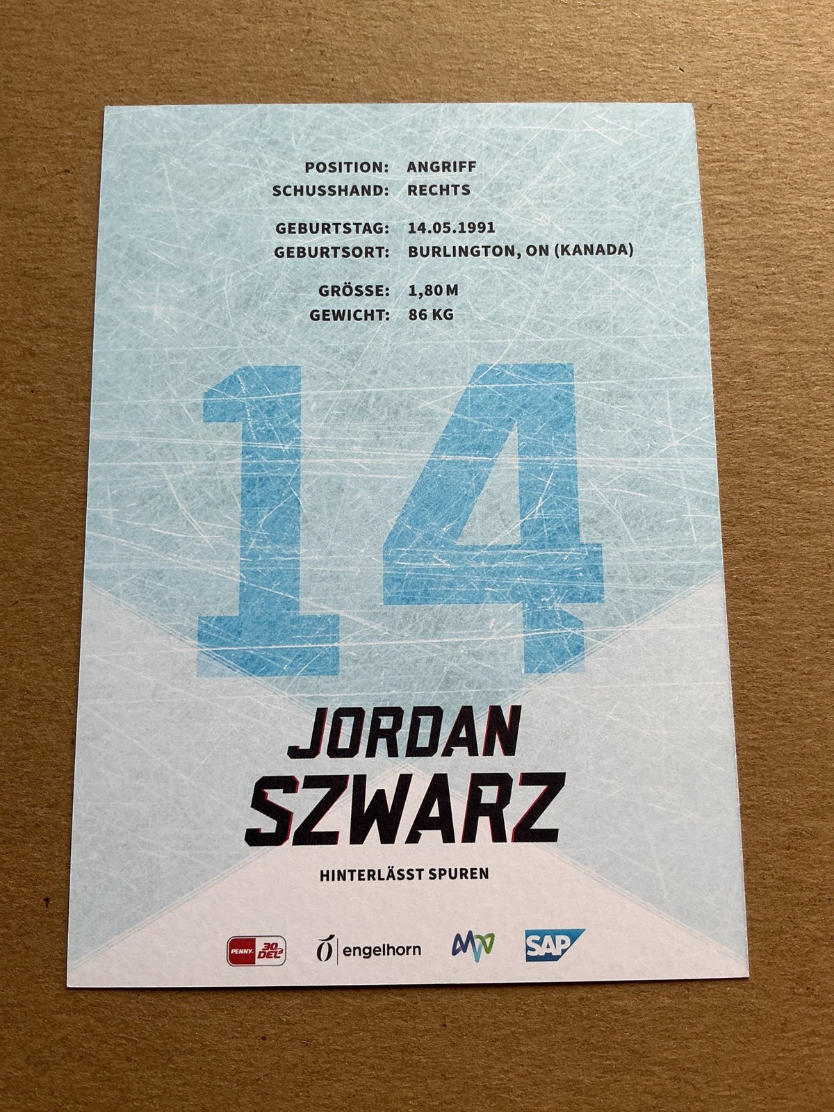 Jordan Szwarz, Canada 🇨🇦 Adler Mannheim 2023/24 hand signed - Autographs-World
