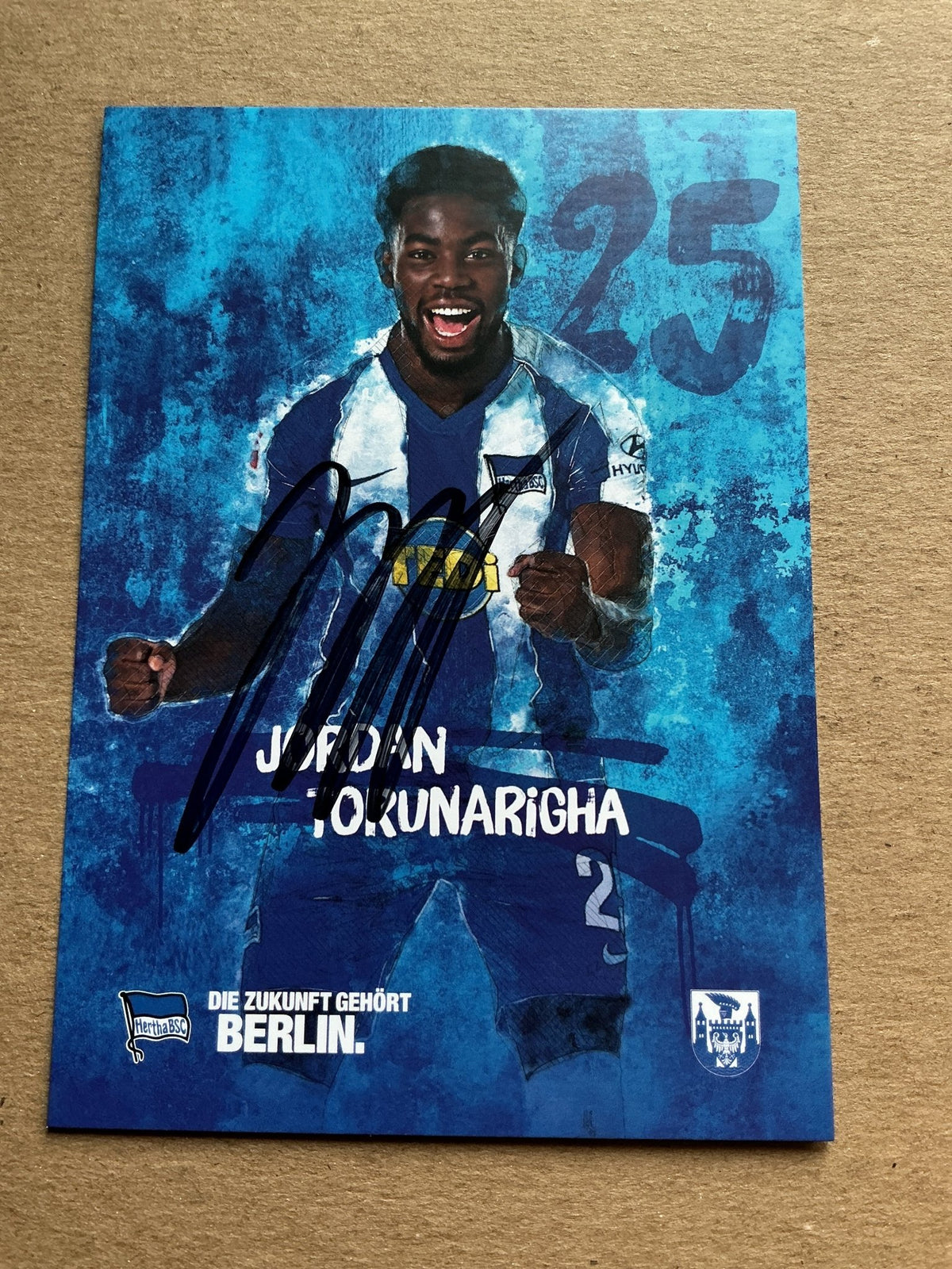 Jordan Torunarigha, Germany 🇩🇪 Hertha BSC Berlin 2019/20 hand signed - Autographs-World