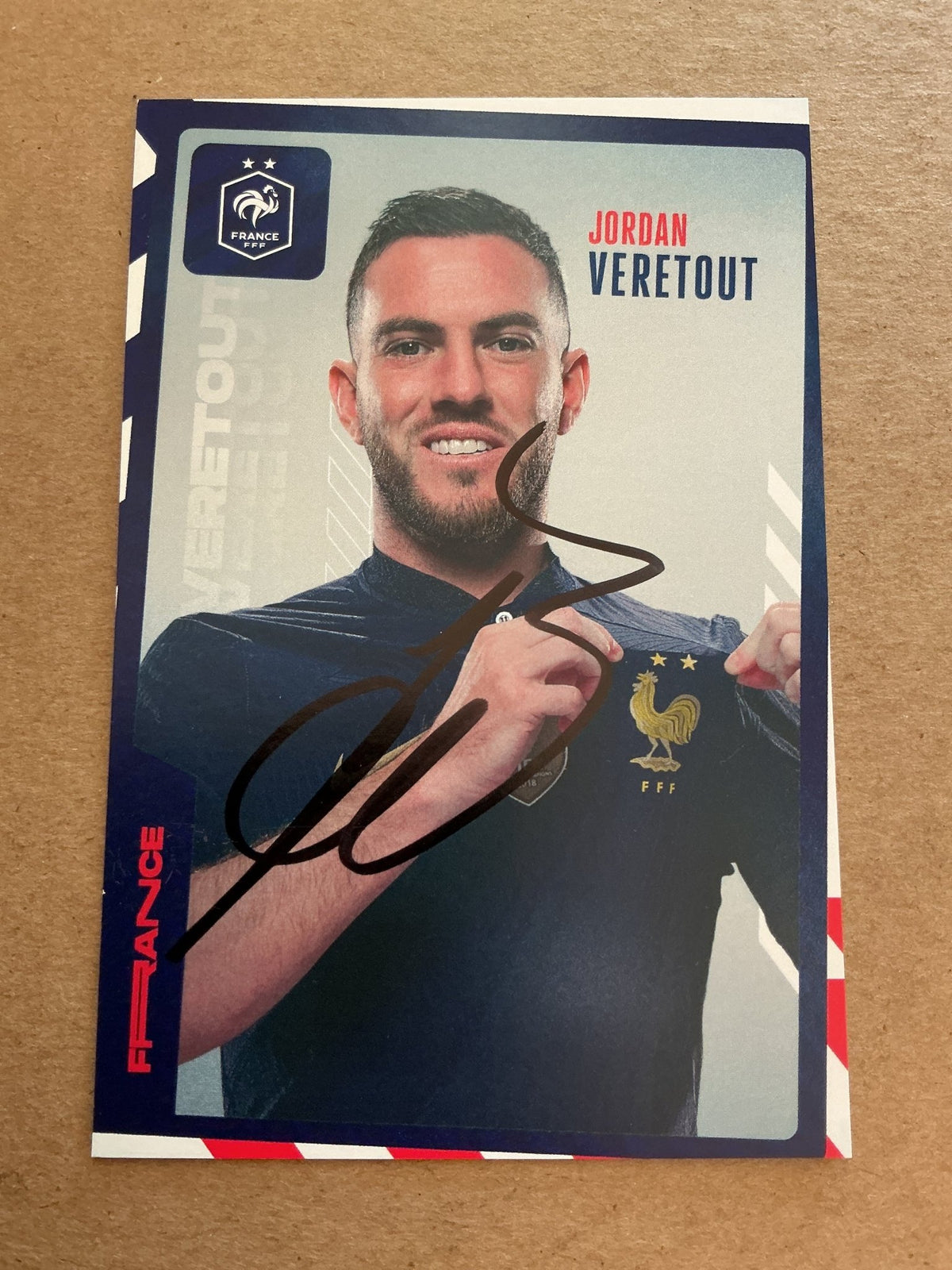Jordan Veretout, France 🇫🇷 FIFA World Cup 2022 hand signed - Autographs-World