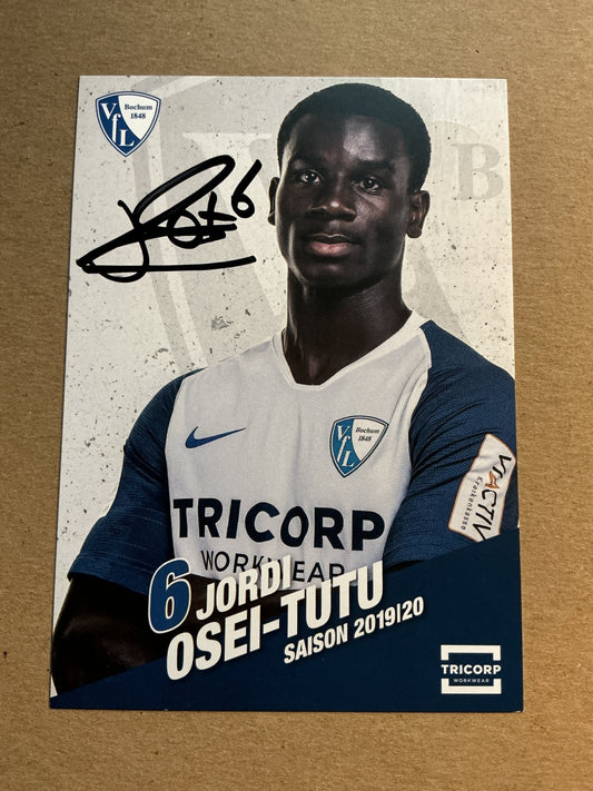 Jordi Osei-Tutu, England 🏴󠁧󠁢󠁥󠁮󠁧󠁿 VfL Bochum 2019/20 hand signed - Autographs-World