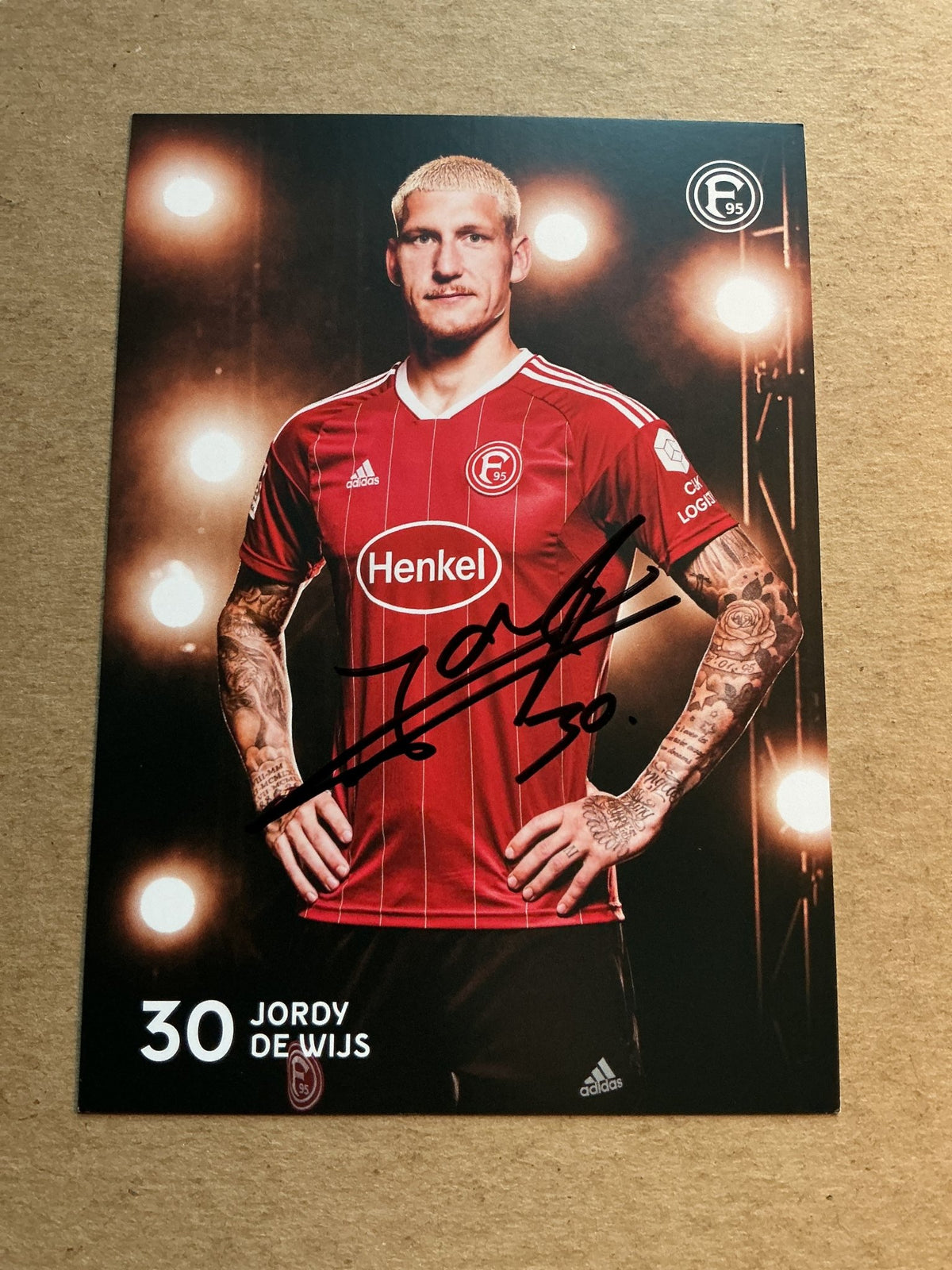 Jordy de Wijs, Netherlands 🇳🇱 Fortuna Düsseldorf 2022/23 hand signed - Autographs-World
