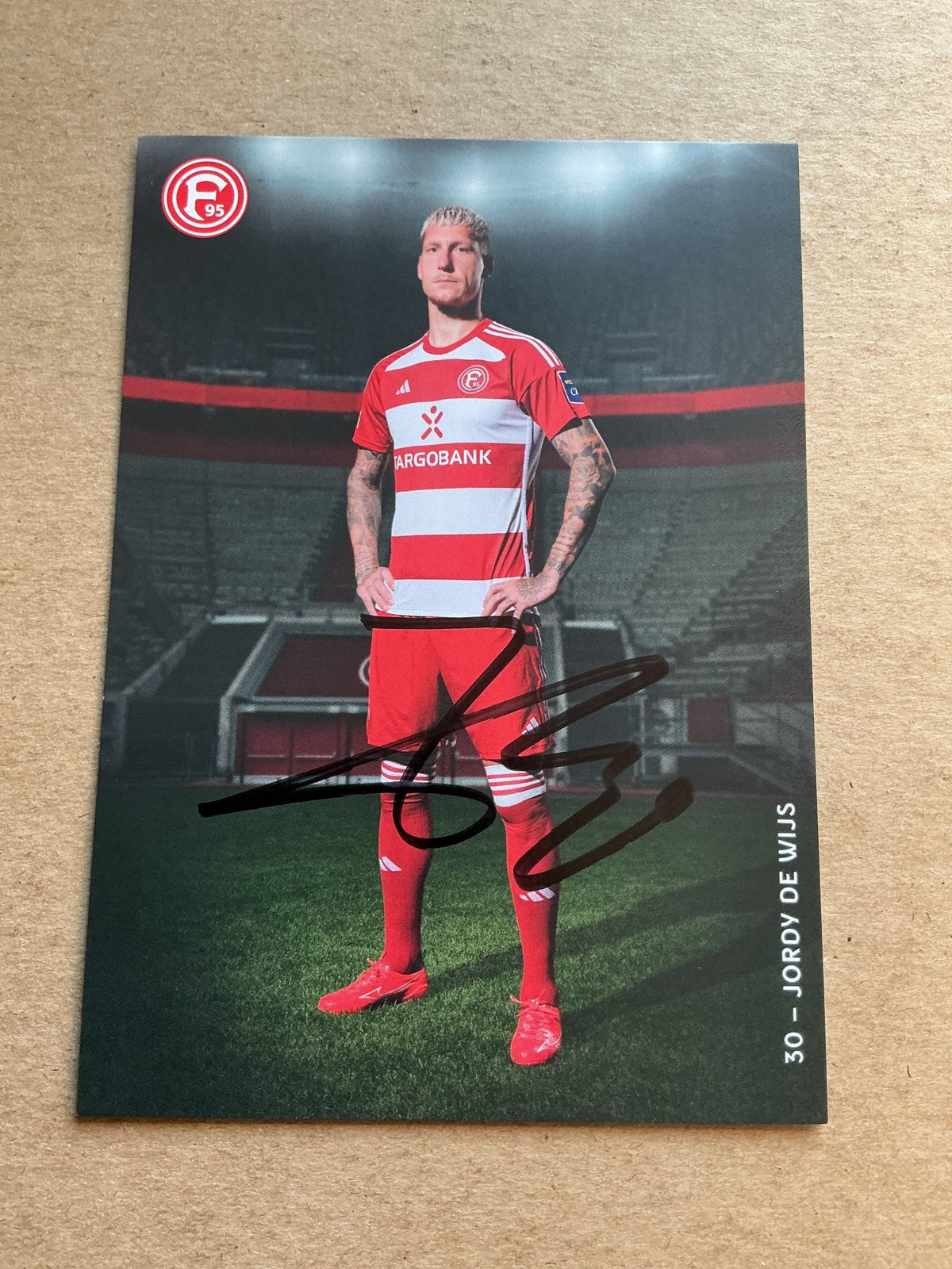 Jordy de Wijs, Netherlands 🇳🇱 Fortuna Düsseldorf 2023/24 hand signed - Autographs-World