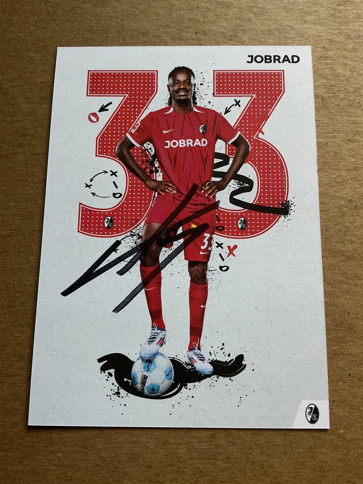 Jordy Makengo, France 🇫🇷 SC Freiburg 2024/25 hand signed - Autographs-World