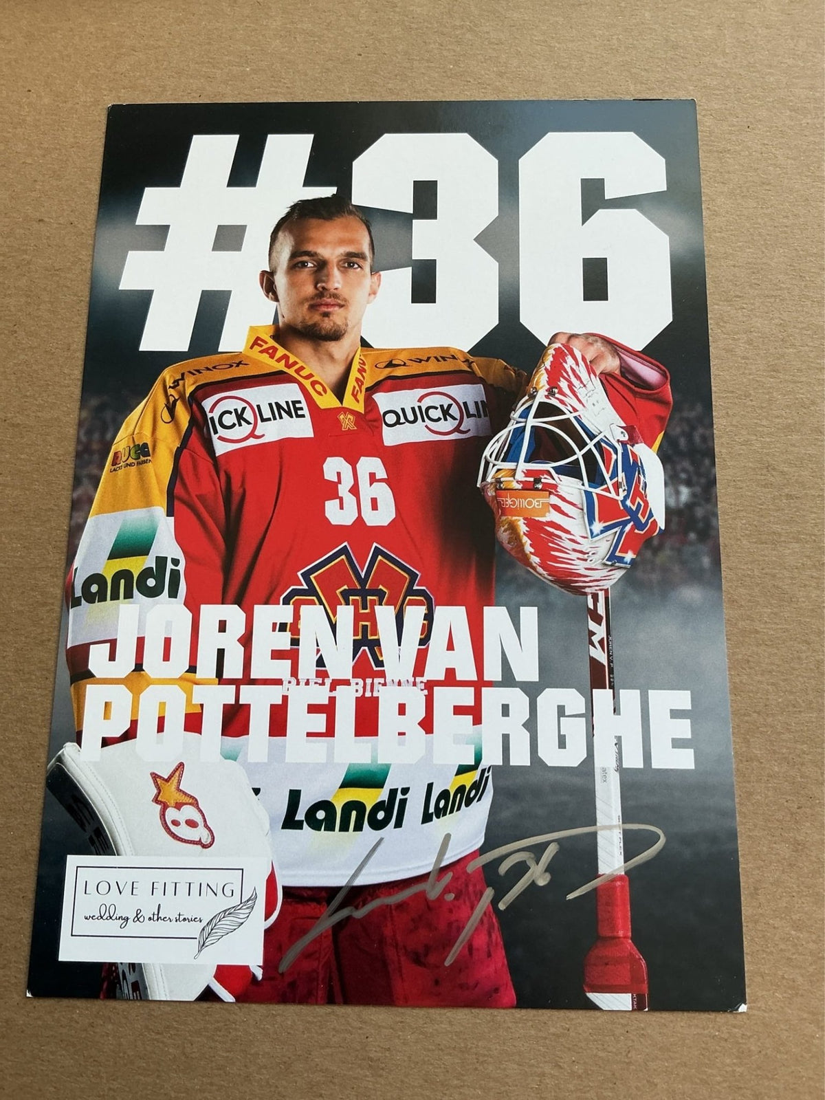 Joren van Pottelberghe, Switzerland 🇨🇭 EHC Biel-Bienne 2023/24 hand signed - Autographs-World