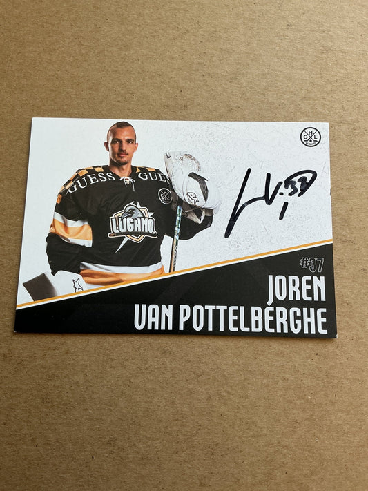 Joren van Pottelberghe, Switzerland 🇨🇭 HC Lugano 2024/25 hand signed - Autographs-World