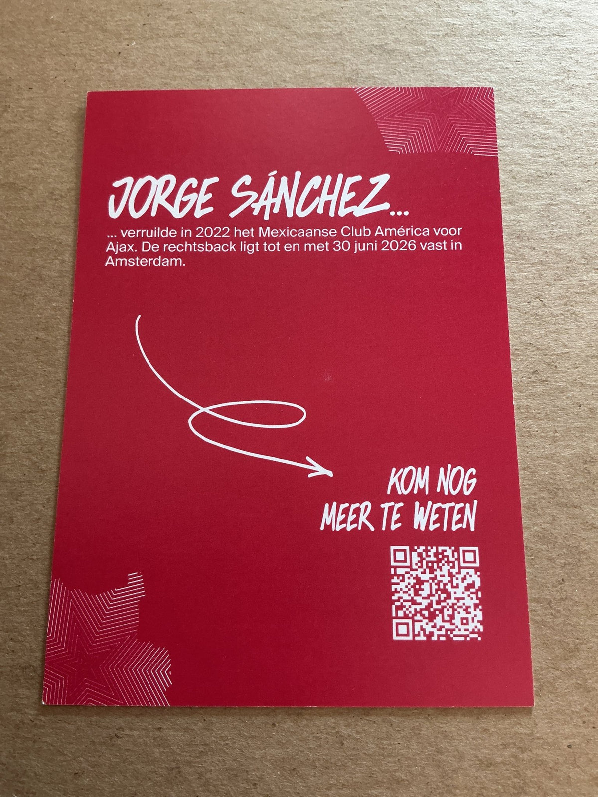 Jorge Sanchez, Mexico 🇲🇽 Ajax Amsterdam 2022/23 hand signed - Autographs-World