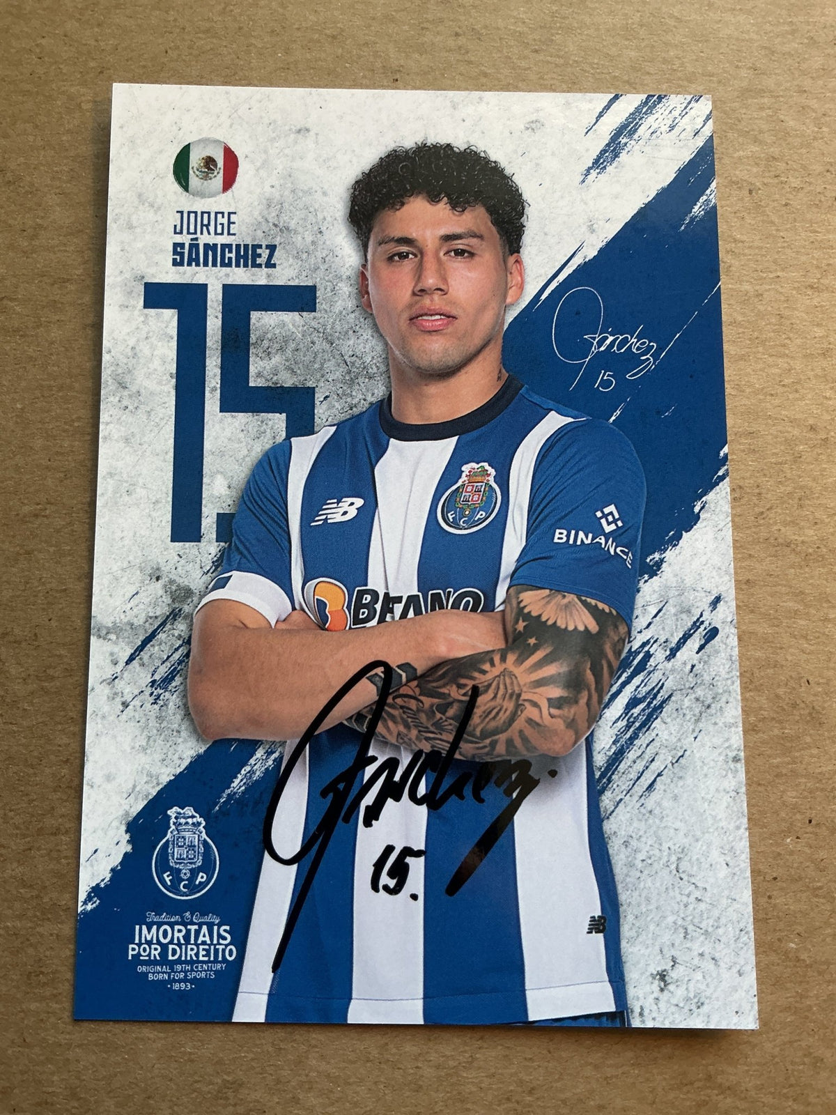 Jorge Sánchez, Mexico 🇲🇽 FC Porto 2023/24 hand signed - Autographs-World
