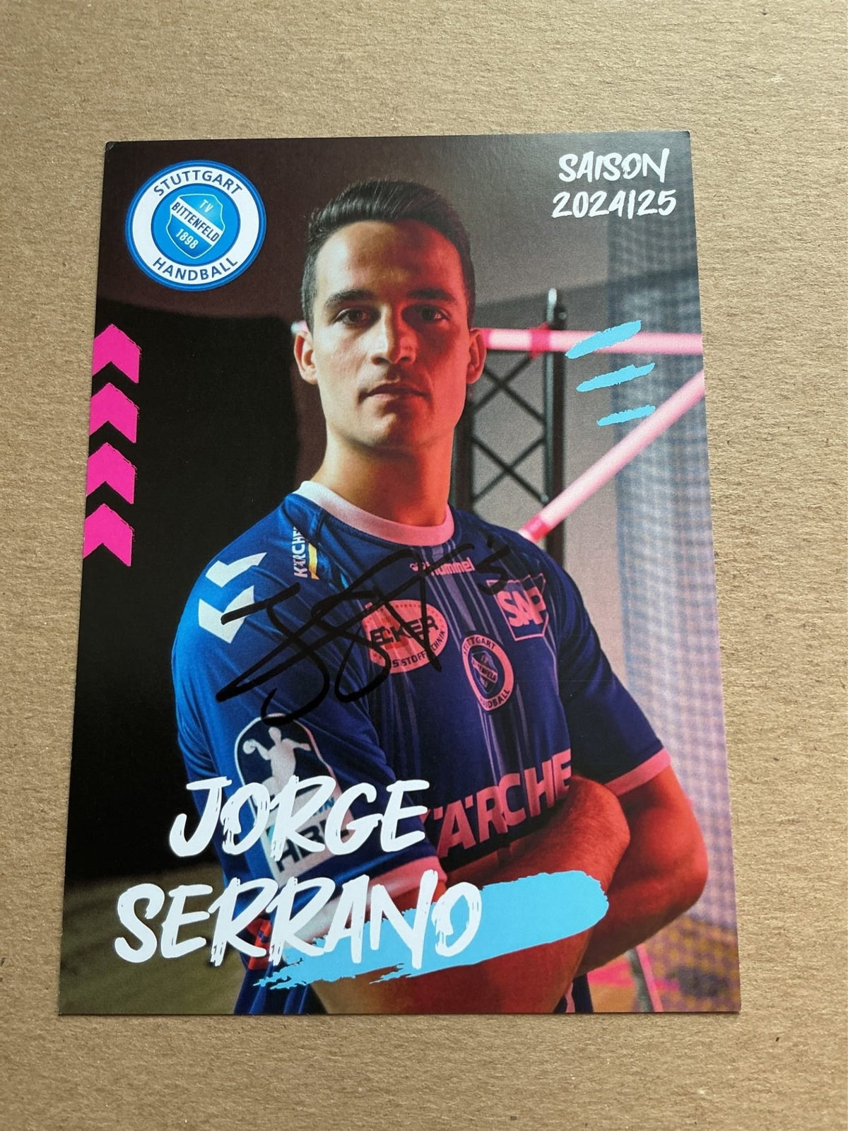 Jorge Serrano, Spain 🇪🇸 TVB 1898 Stuttgart 2024/25 hand signed - Autographs-World