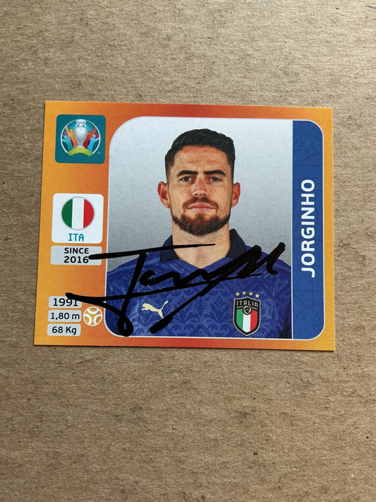 Jorginho, Italy 🇮🇹 UEFA Euro 2020 Panini hand signed - Autographs-World