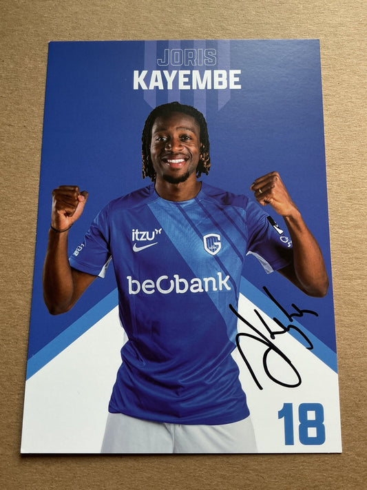 Joris Kayembe, Democratic Republic of Kongo 🇨🇩 KRC Genk 2024/25 hand signed - Autographs-World