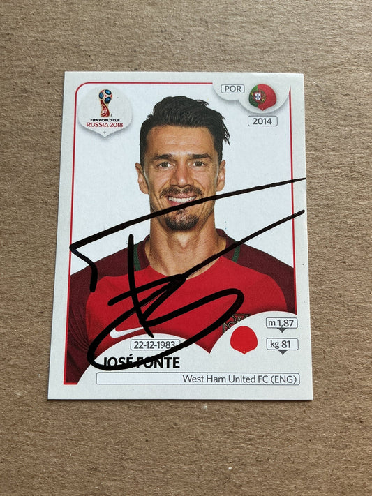 José Fonte, Portugal 🇵🇹 FIFA World Cup 2018 Panini hand signed - Autographs-World