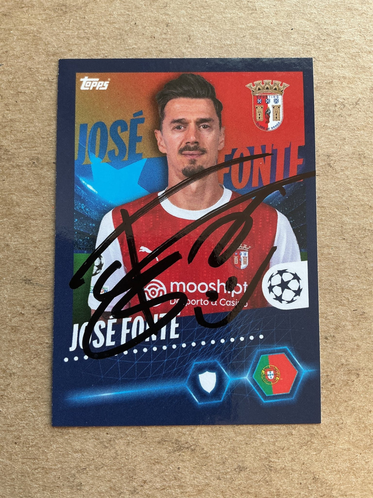 José Fonte, Portugal 🇵🇹 SC Braga 2023/24 Topps hand signed - Autographs-World
