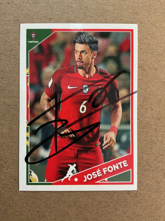 José Fonte, Portugal 🇵🇹 UEFA Euro 2016 Panini hand signed - Autographs-World