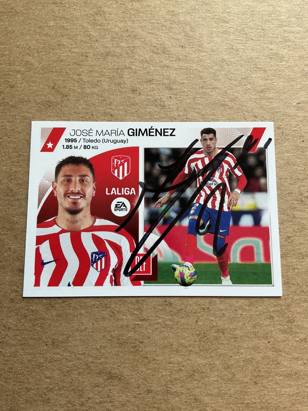 Jose Gimenez, Uruguay 🇺🇾 Atletico Madrid 2023/24 Panini hand signed - Autographs-World