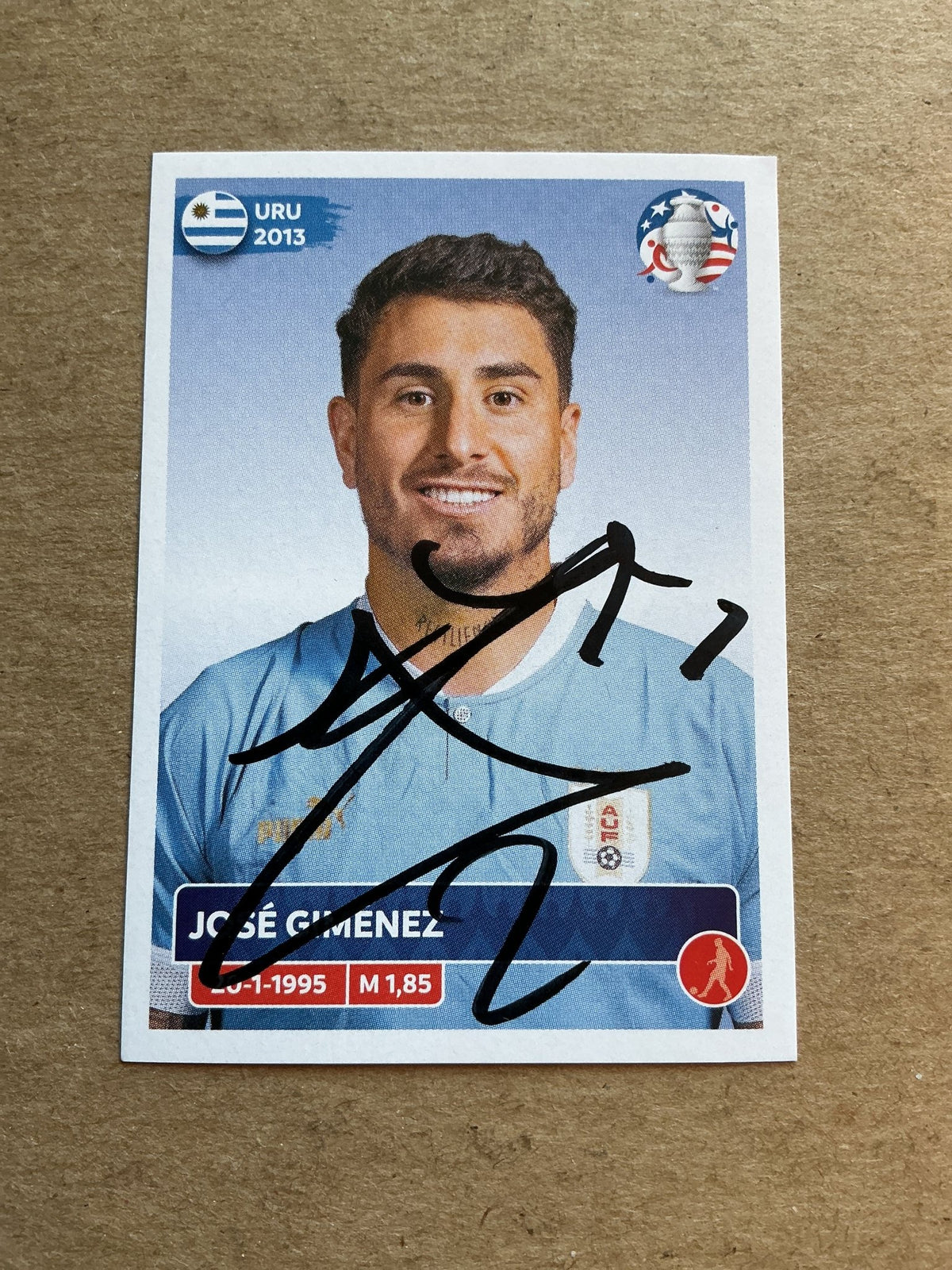 José Gimenez, Uruguay 🇺🇾 Copa America 2024 Panini hand signed - Autographs-World