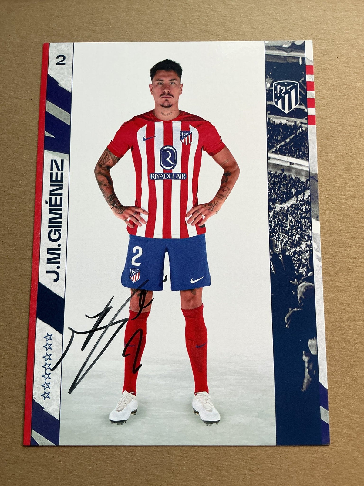 José Maria Giménez, Uruguay 🇺🇾 Atletico Madrid 2023/24 hand signed - Autographs-World