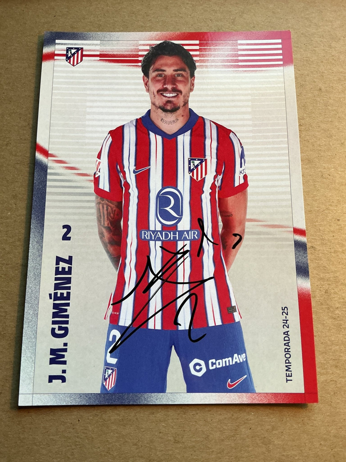 José María Giménez, Uruguay 🇺🇾 Atletico Madrid 2024/25 hand signed - Autographs-World