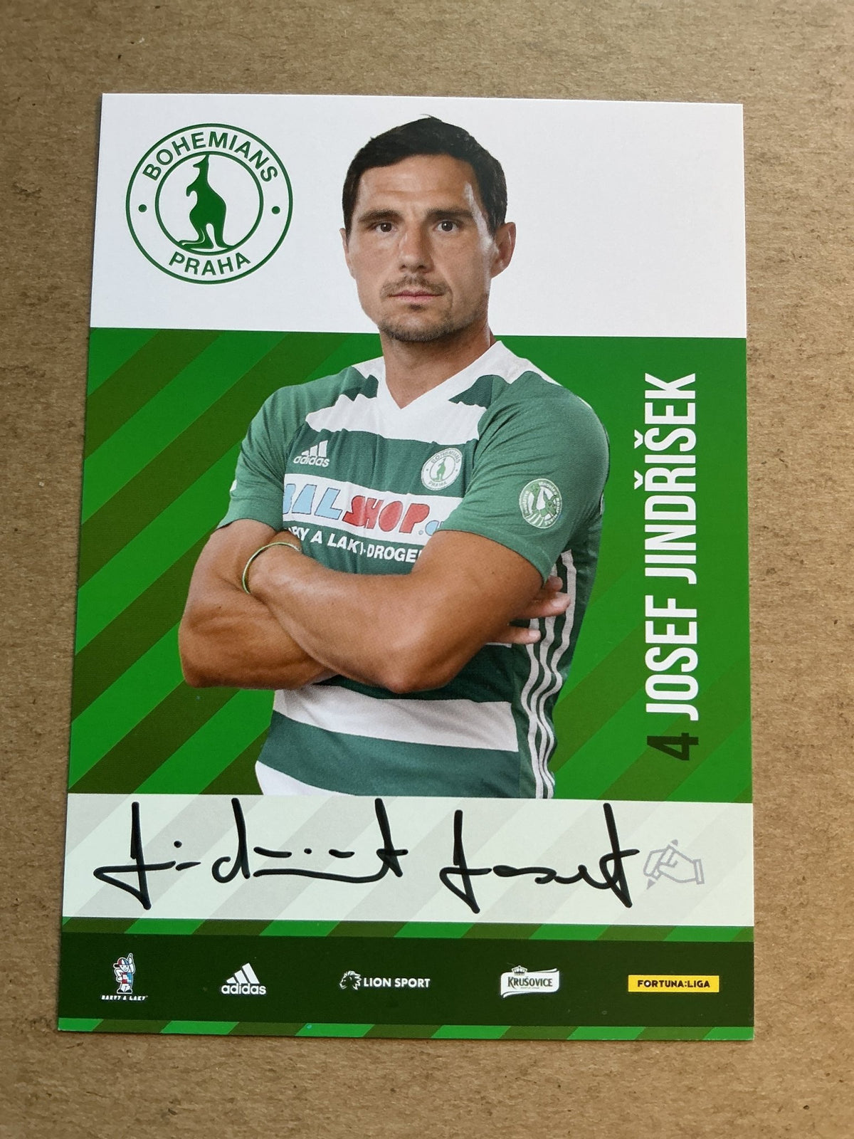 Josef Jindřišek, Czech Republic 🇨🇿 Bohemians Prague 1905 2020/21 hand signed - Autographs-World