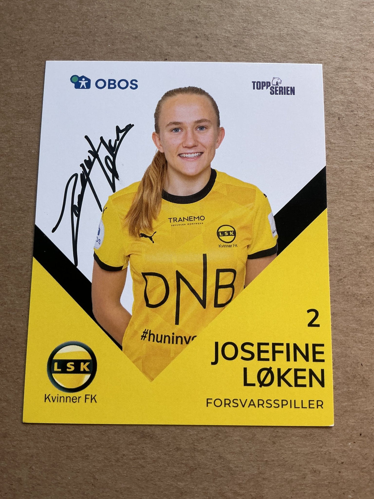 Josefine Løken, Norway 🇳🇴 LSK Kvinner 2024/25 hand signed - Autographs-World