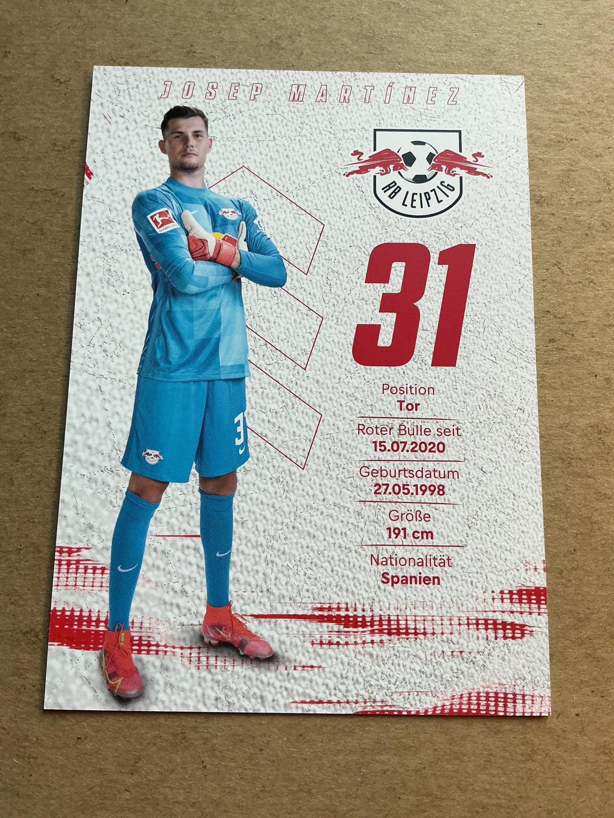 Josep Martínez, Spain 🇪🇸 RB Leipzig 2021/22 hand signed - Autographs-World