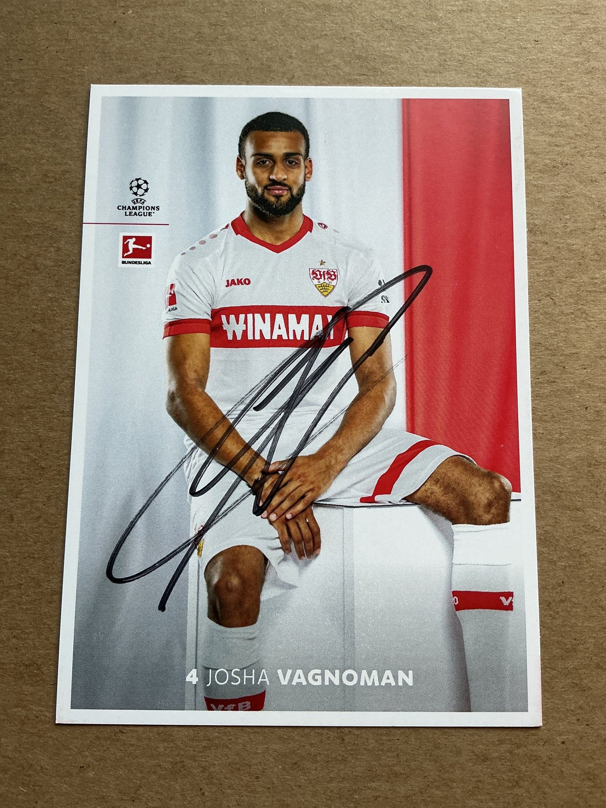 Josha Vagnoman, Germany 🇩🇪 VfB Stuttgart 2024/25 hand signed - Autographs-World