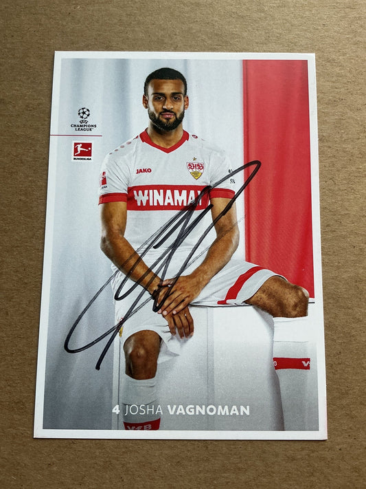 Josha Vagnoman, Germany 🇩🇪 VfB Stuttgart 2024/25 hand signed - Autographs-World