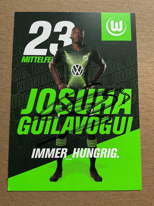 Joshua Guilavogui, France 🇫🇷 VfL Wolfsburg 2019/20 hand signed - Autographs-World