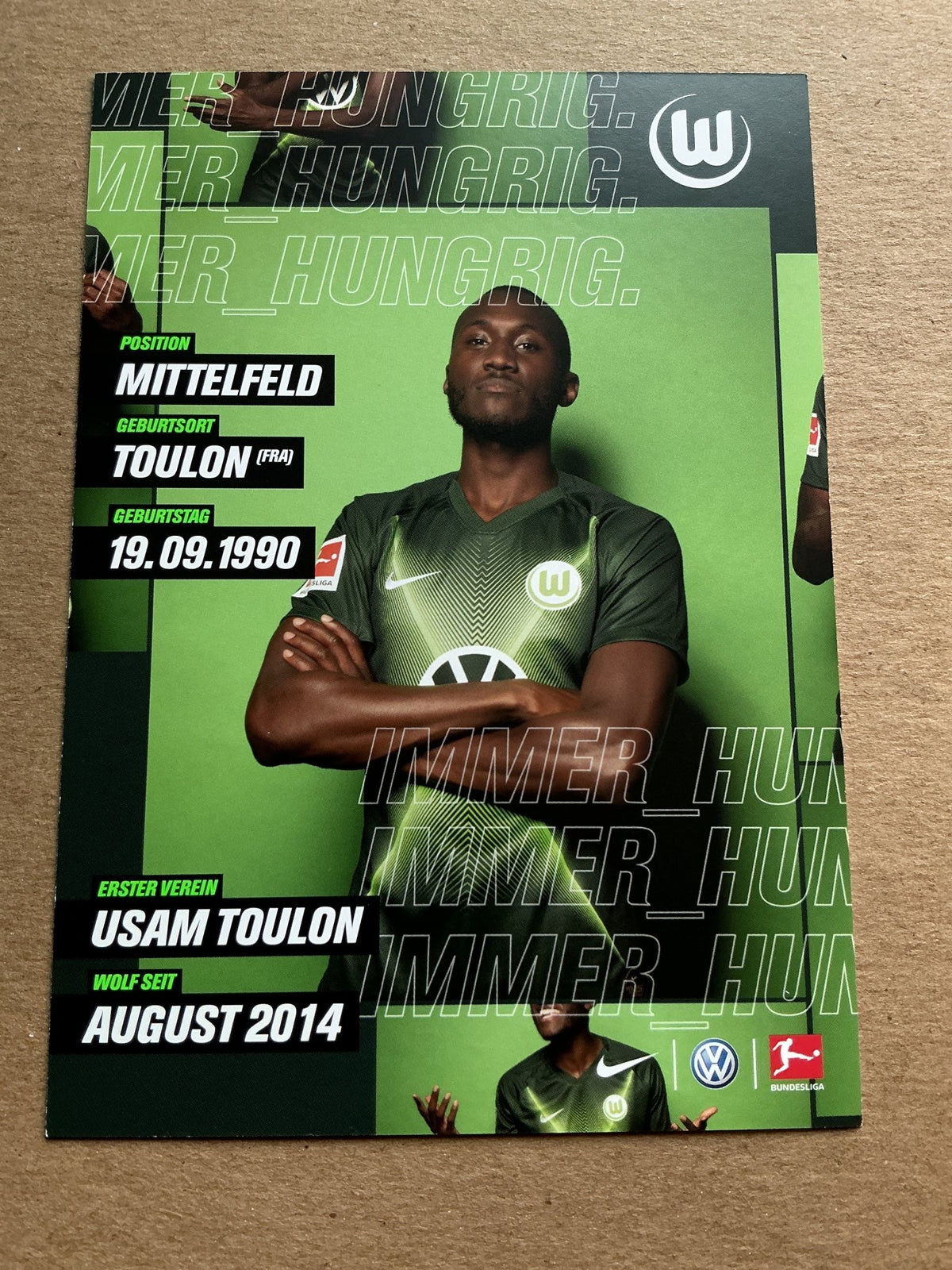Joshua Guilavogui, France 🇫🇷 VfL Wolfsburg 2019/20 hand signed - Autographs-World