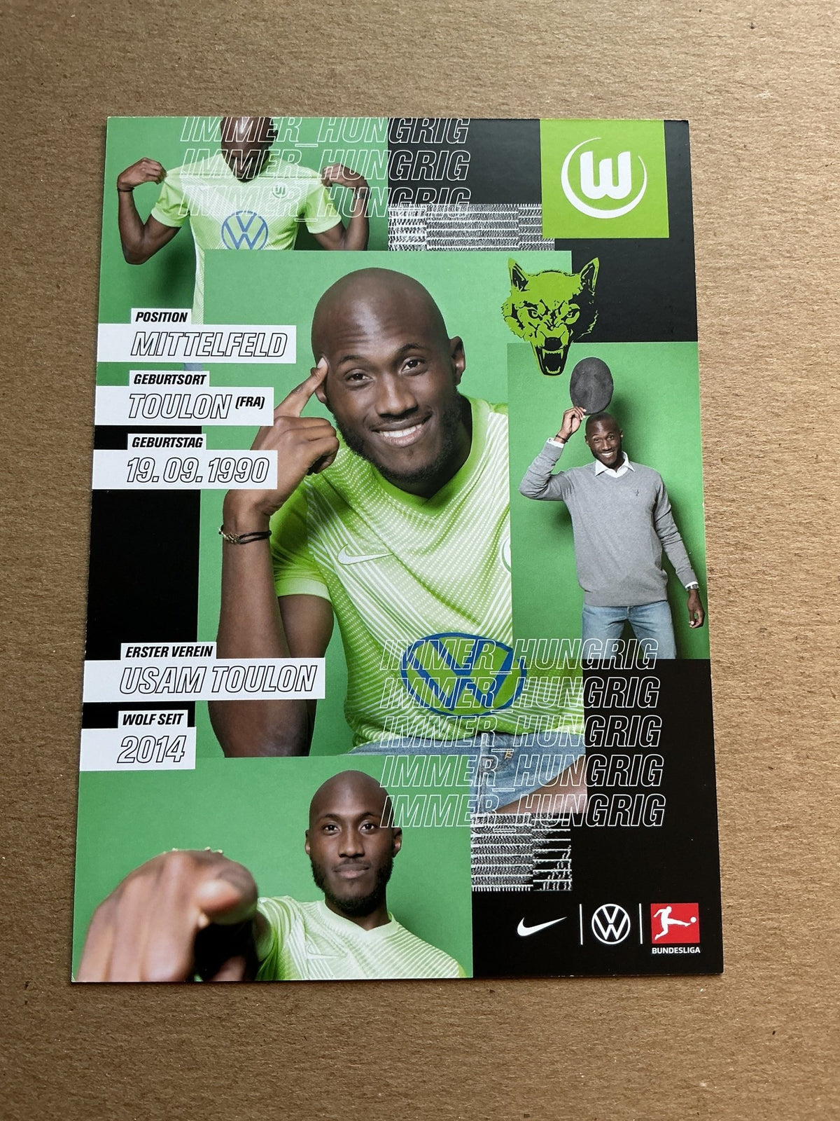 Joshua Guilavogui, France 🇫🇷 VfL Wolfsburg 2020/21 hand signed - Autographs-World