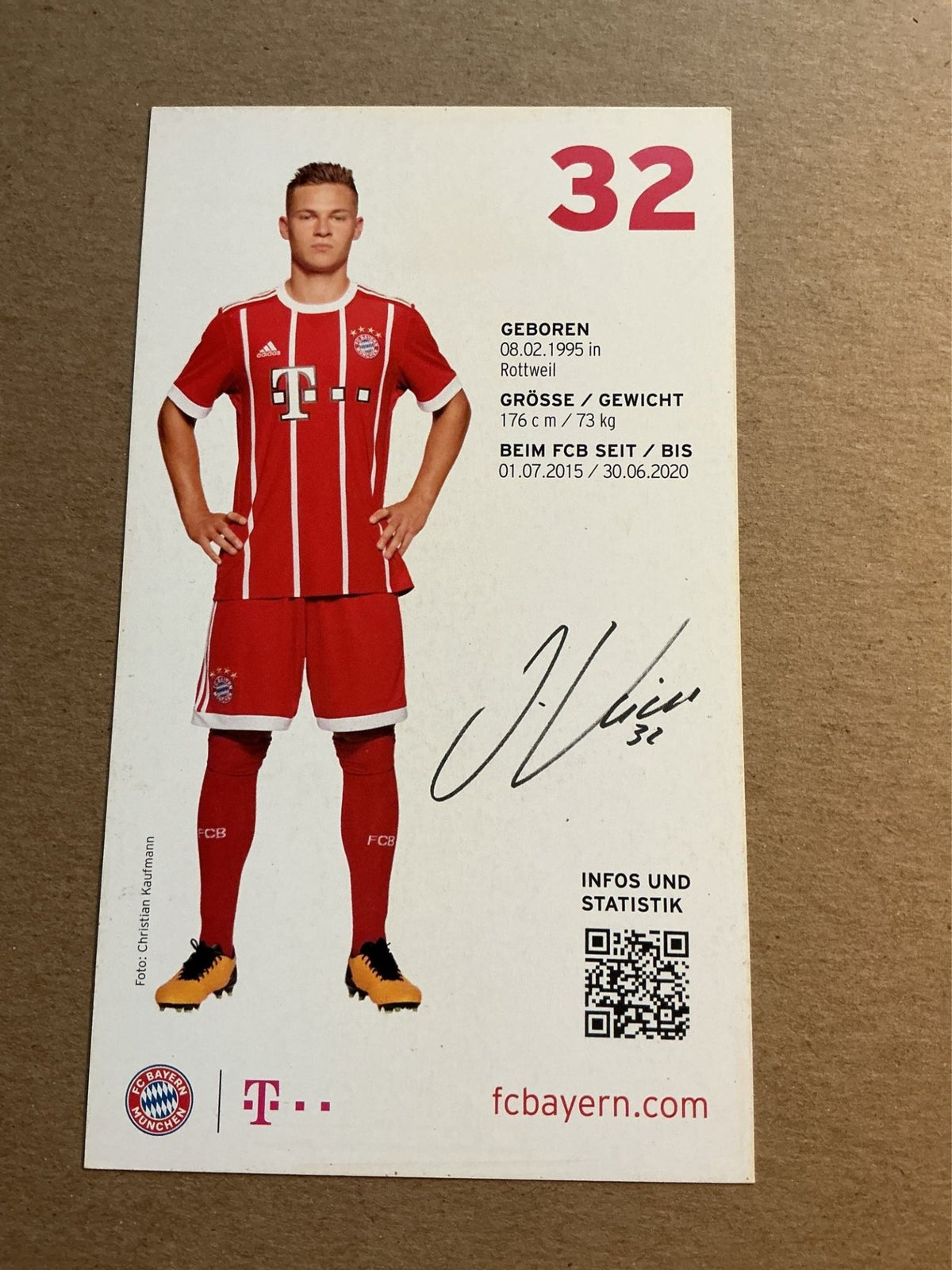 Joshua Kimmich, Germany 🇩🇪 FC Bayern München 2017/18 hand signed - Autographs-World