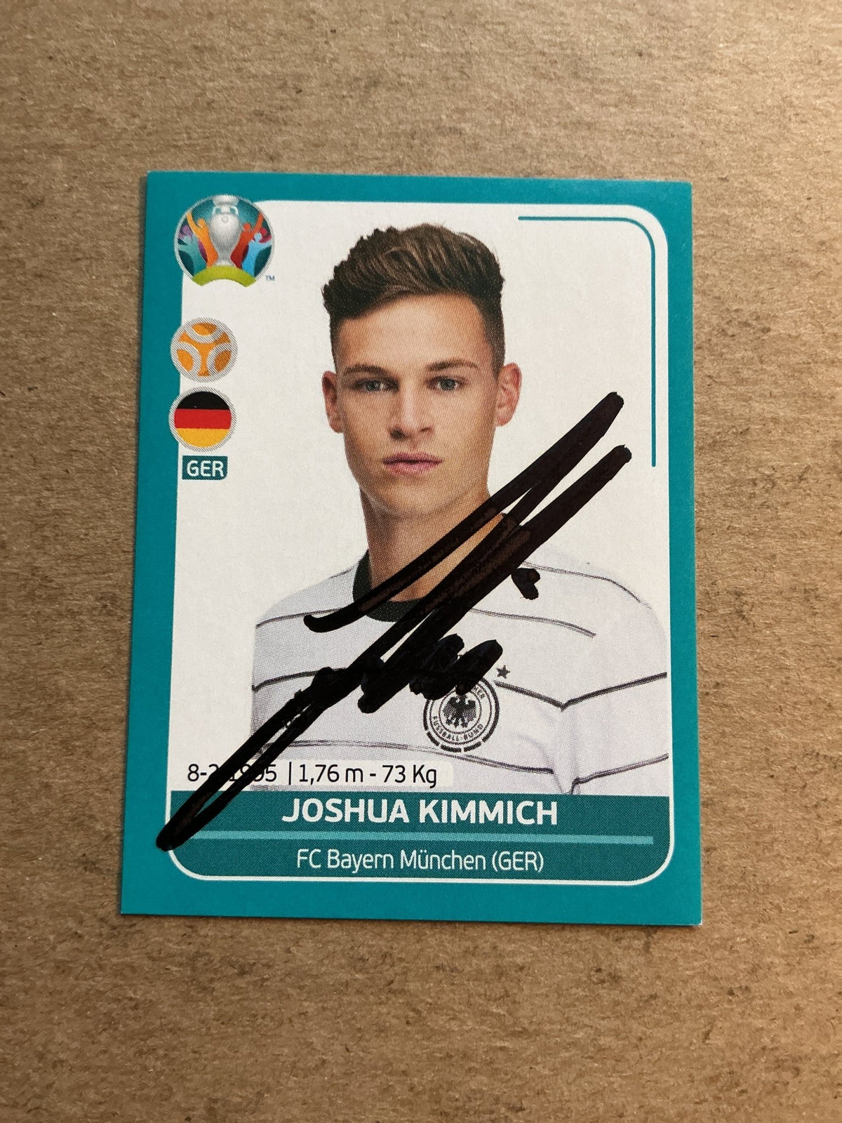 Joshua Kimmich, Germany 🇩🇪 UEFA Euro 2020 Panini hand signed - Autographs-World