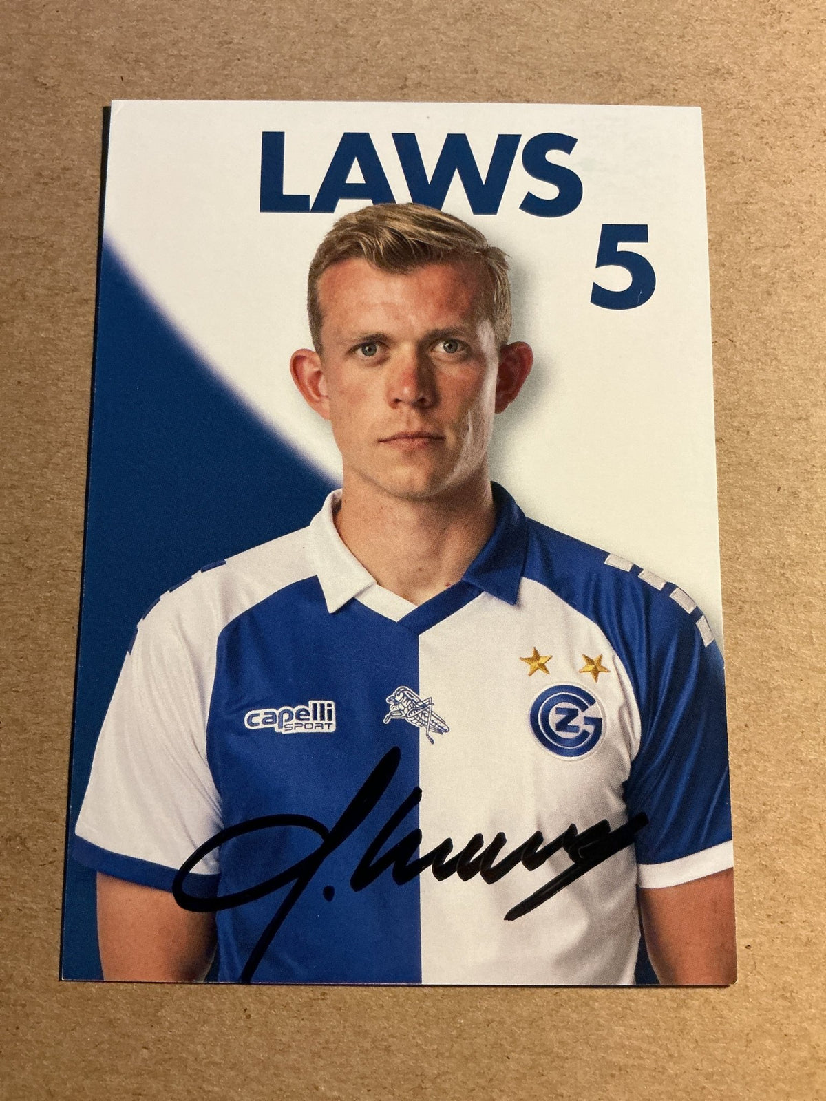 Joshua Laws, Australia 🇦🇺 Grasshopper Zürich 2024/25 hand signed - Autographs-World
