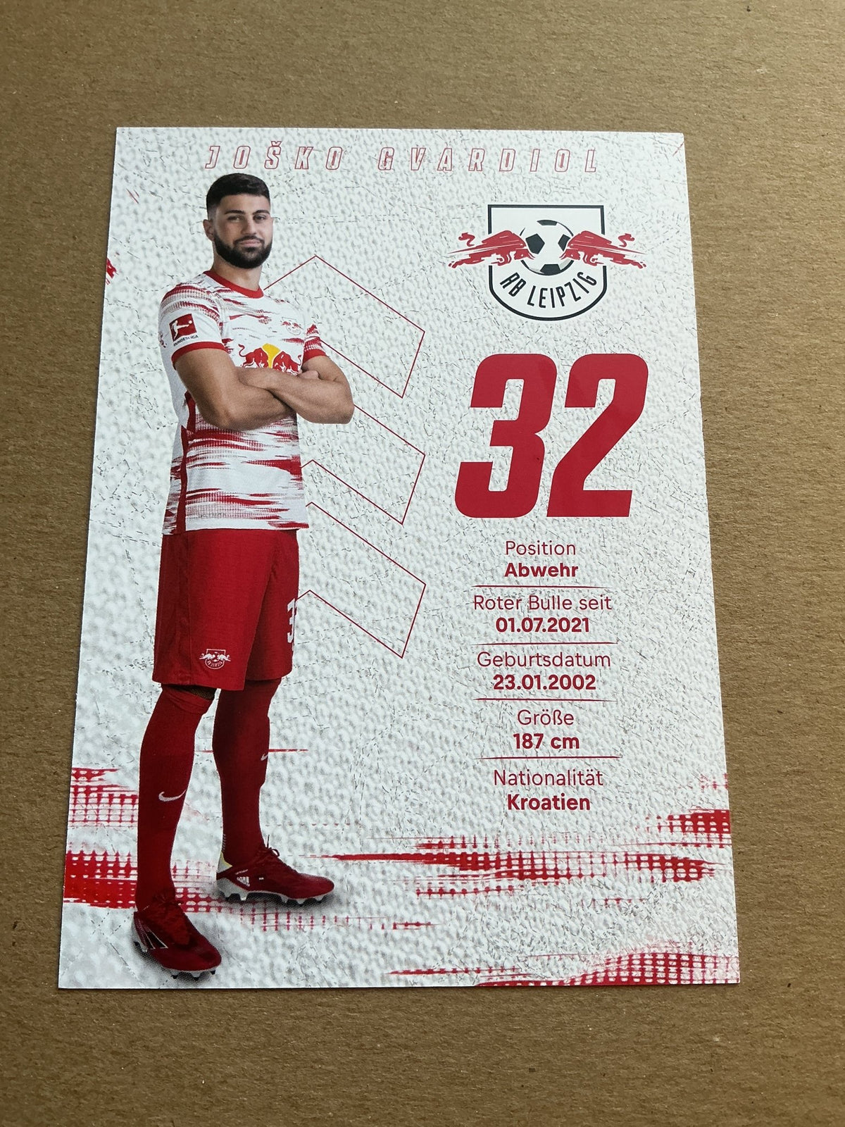 Joško Gvardiol, Croatia 🇭🇷 RB Leipzig 2021/22 hand signed - Autographs-World