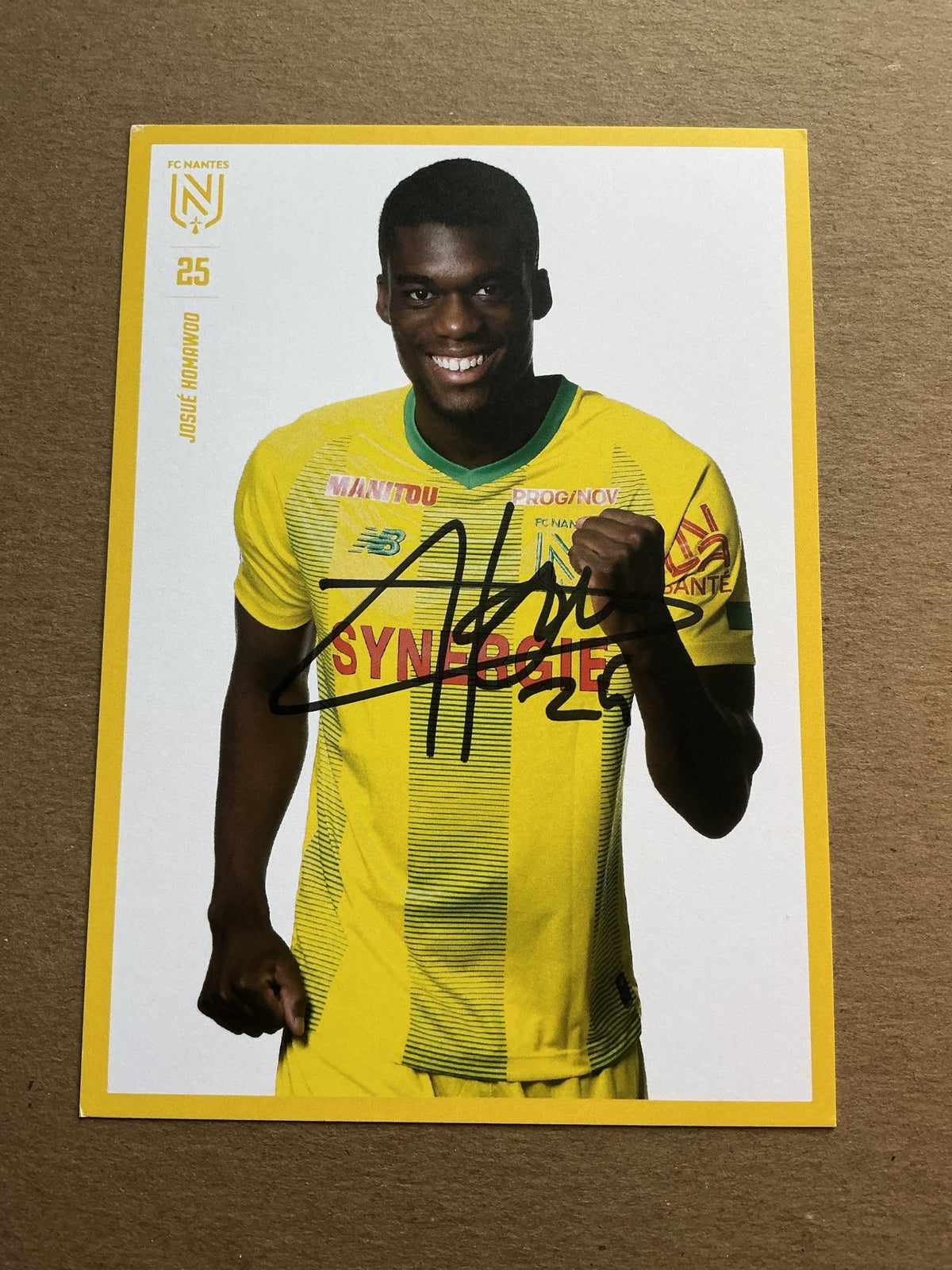 Josué Homawoo, Togo 🇹🇬 FC Nantes 2019/20 hand signed - Autographs-World