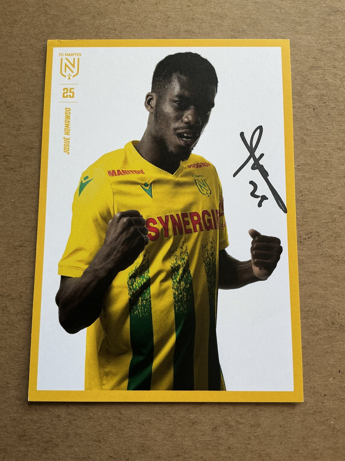Josué Homawoo, Togo 🇹🇬 FC Nantes 2020/21 hand signed - Autographs-World