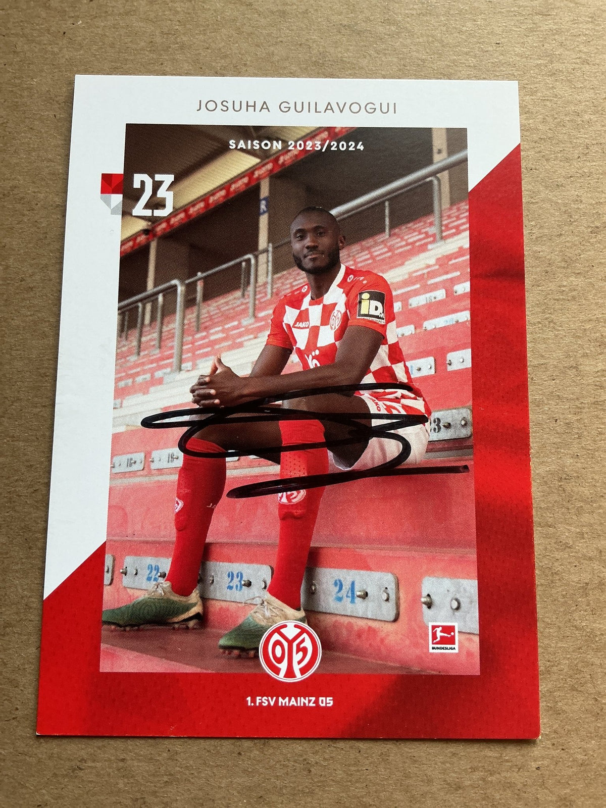 Josuha Guilavogui, France 🇫🇷 FSV Mainz 05 2023/24 hand signed - Autographs-World