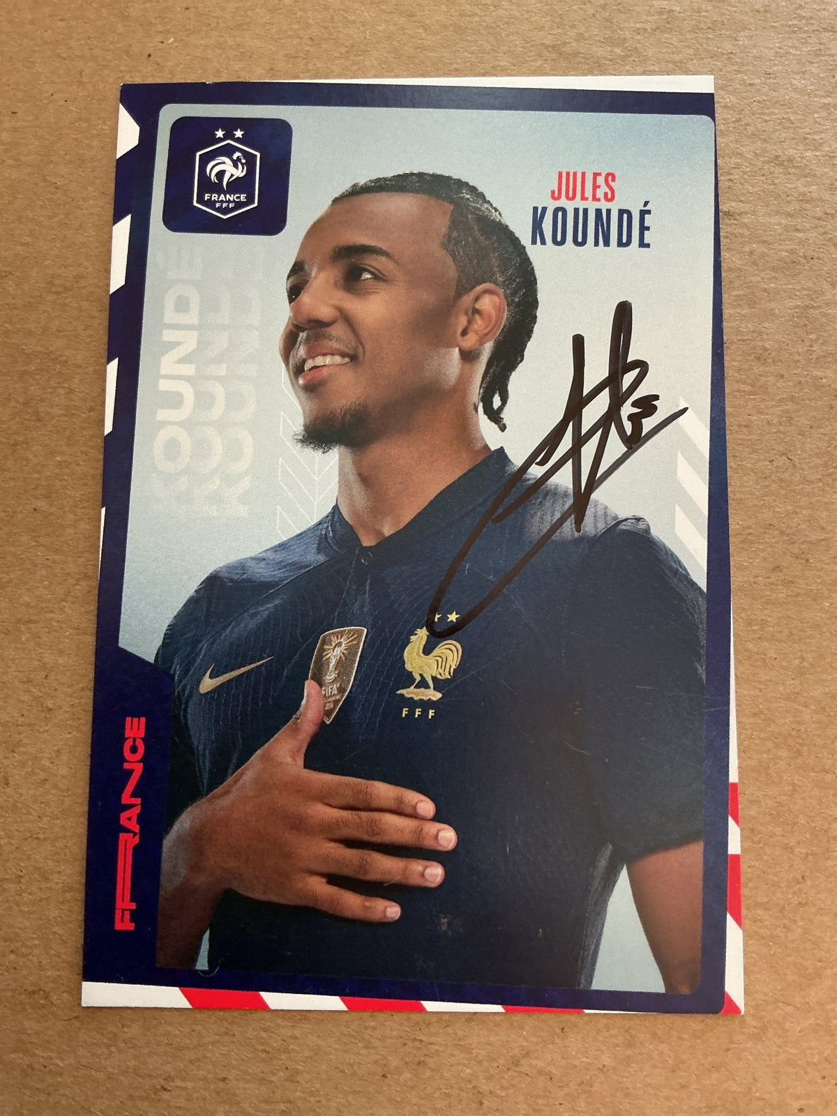 Joules Kounde, France 🇫🇷 FIFA World Cup 2022 hand signed - Autographs-World