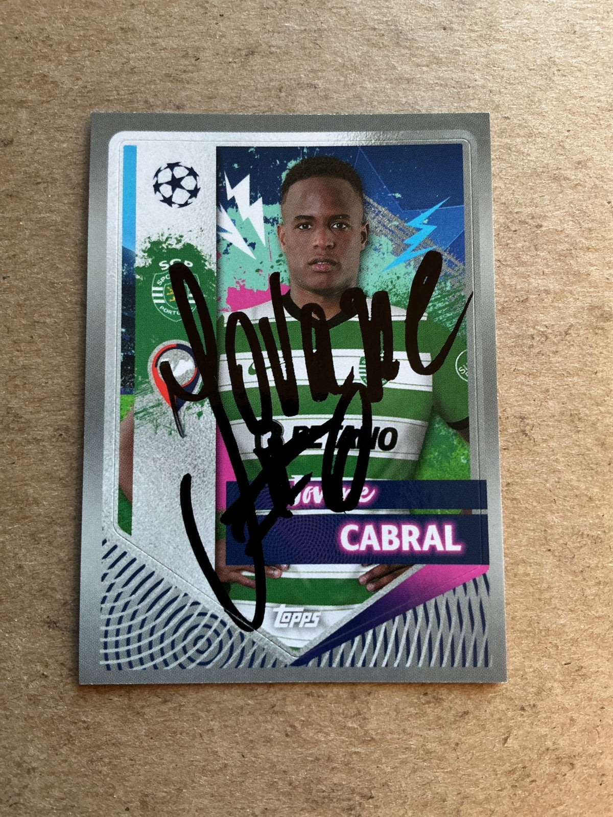 Jovane Cabral, Cape Verde 🇨🇻 Sporting CP 2022/23 Topps hand signed - Autographs-World