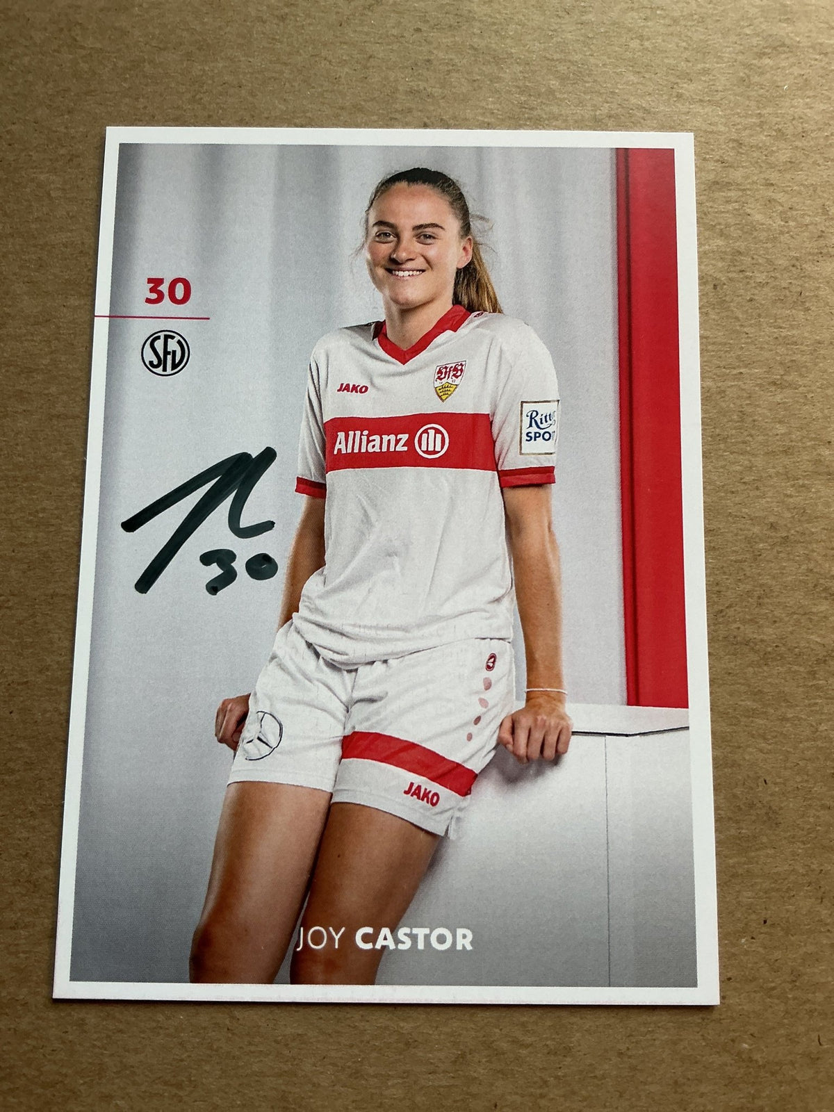 Joy Castor, Germany 🇩🇪 VfB Stuttgart 2024/25 hand signed - Autographs-World