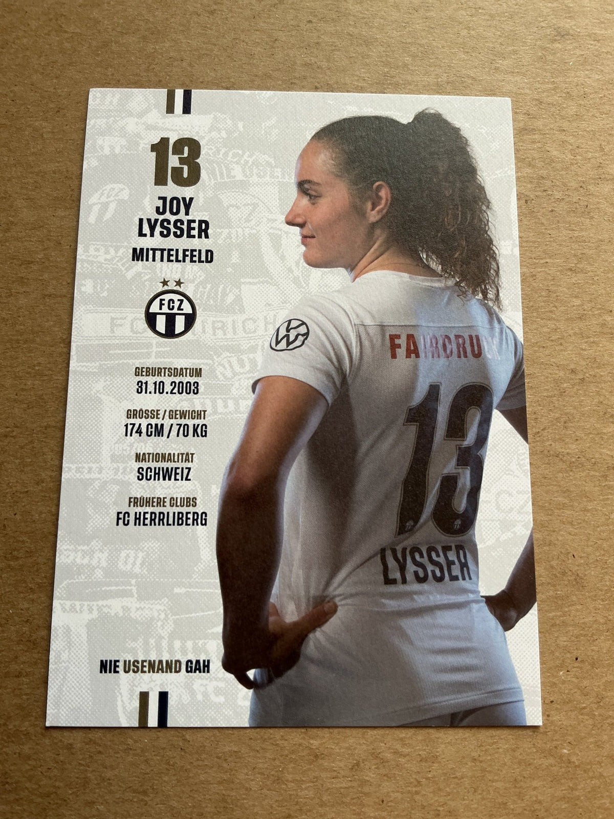 Joy Lisser, Switzerland 🇨🇭 FC Zürich 2023/24 hand signed - Autographs-World